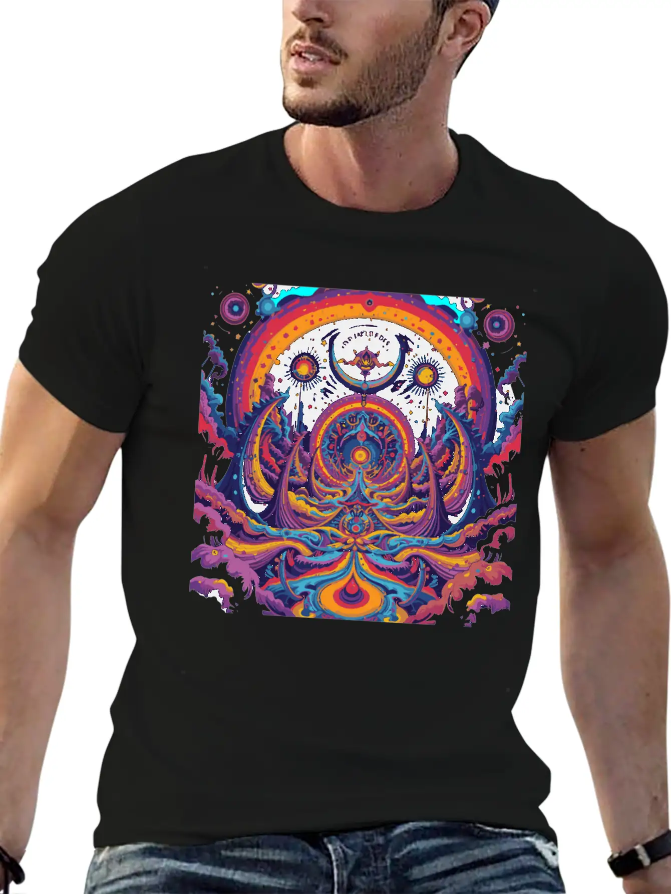 "Serene Lines: Minimalist Art Tee" Basic Graphic T-Shirt – Daily Comfort In Soft Cotton