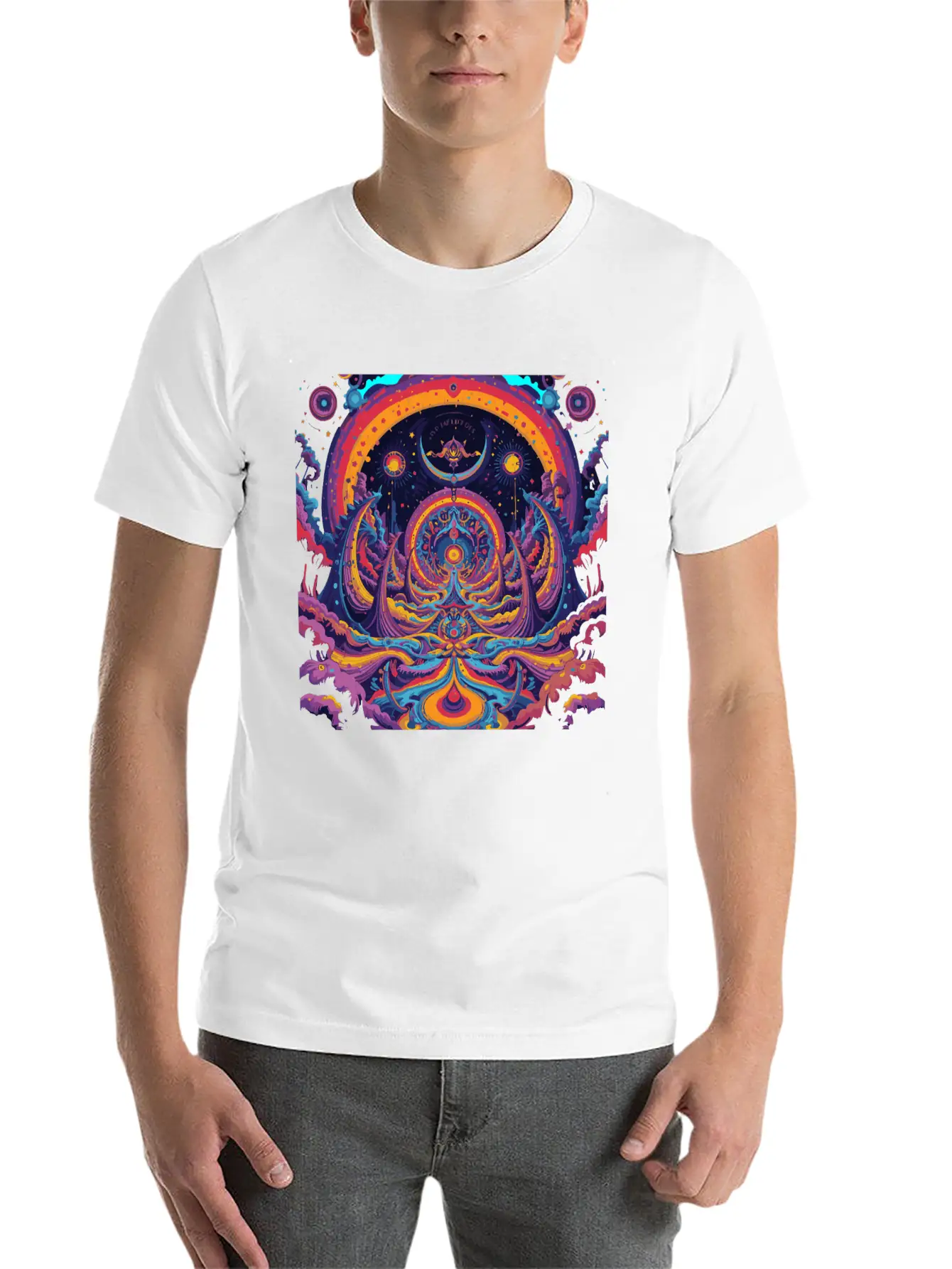 "Serene Lines: Minimalist Art Tee" Basic Graphic T-Shirt – Daily Comfort In Soft Cotton