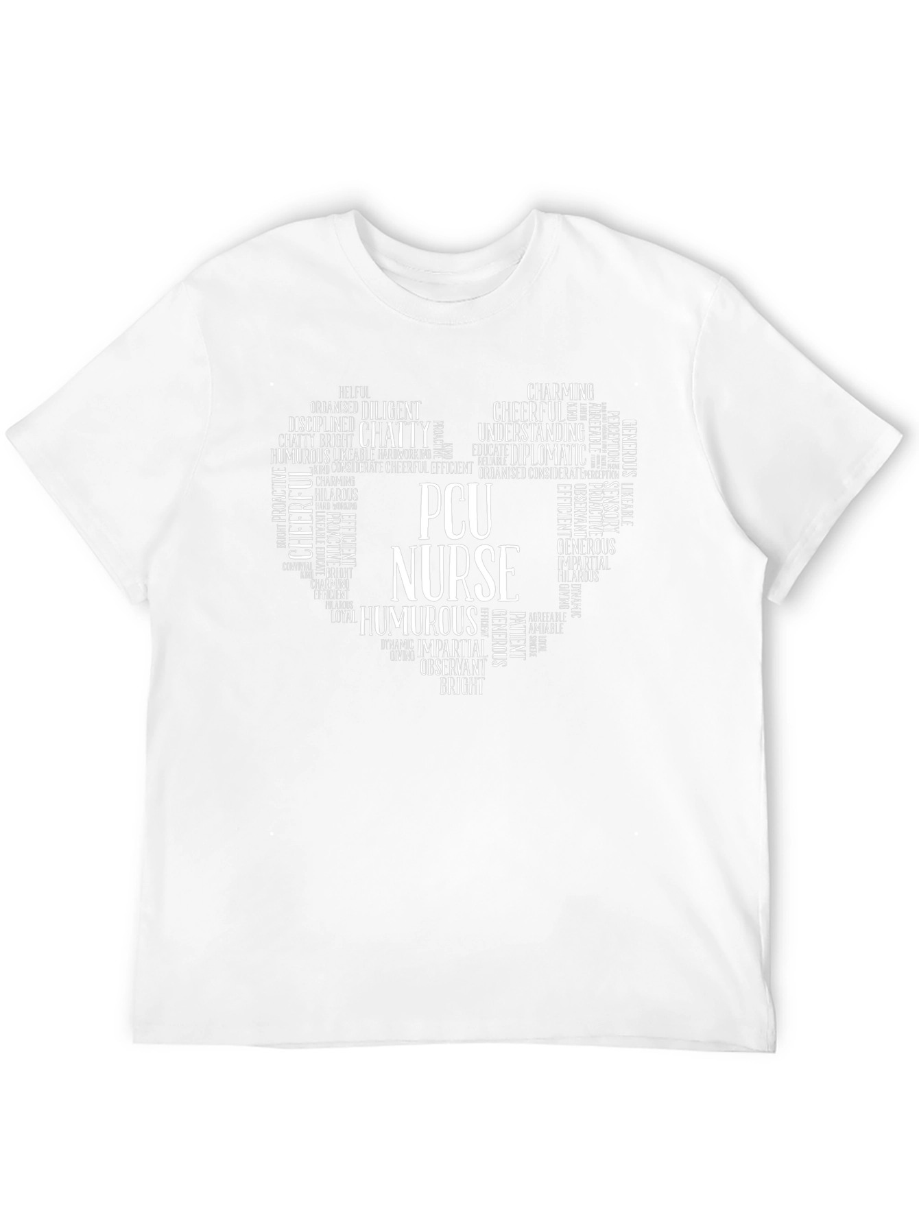 PCU Nurse Heart Word Art T-Shirt - Black
