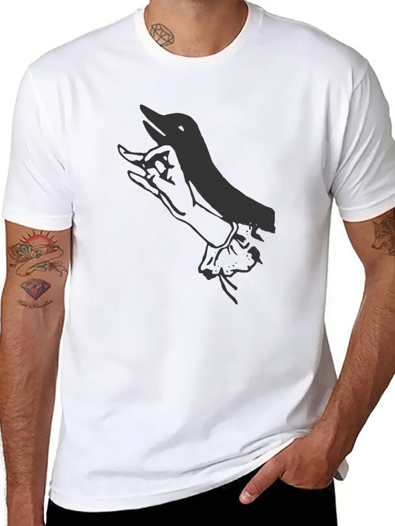 Shadow Puppets Lightweight Cotton T-Shirt – Daily Comfort Graphic Shirt