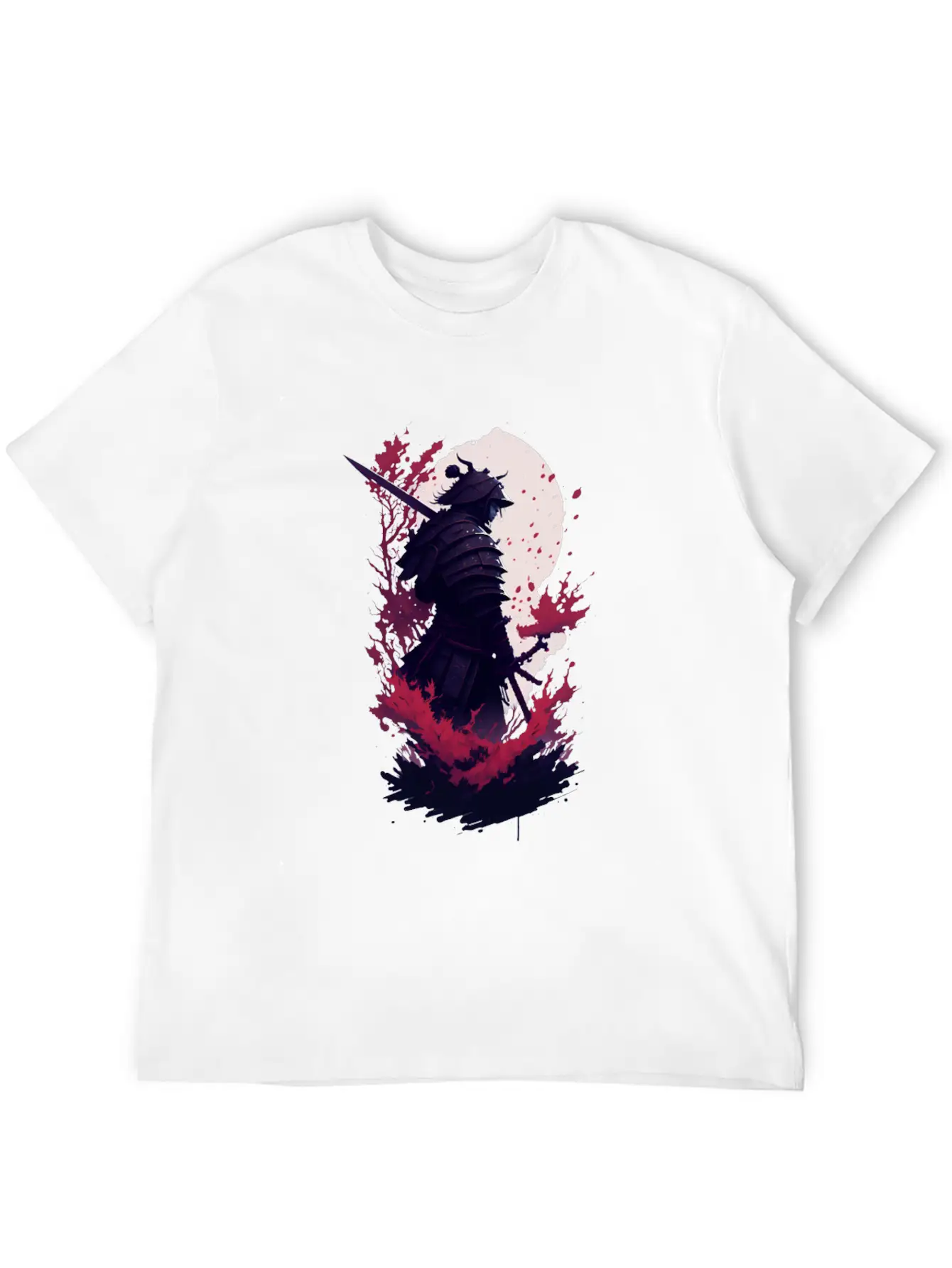 Shadow Samurai: Colorful Chaos Unleashed Lightweight Cotton T-Shirt – Daily Comfort Graphic Shirt