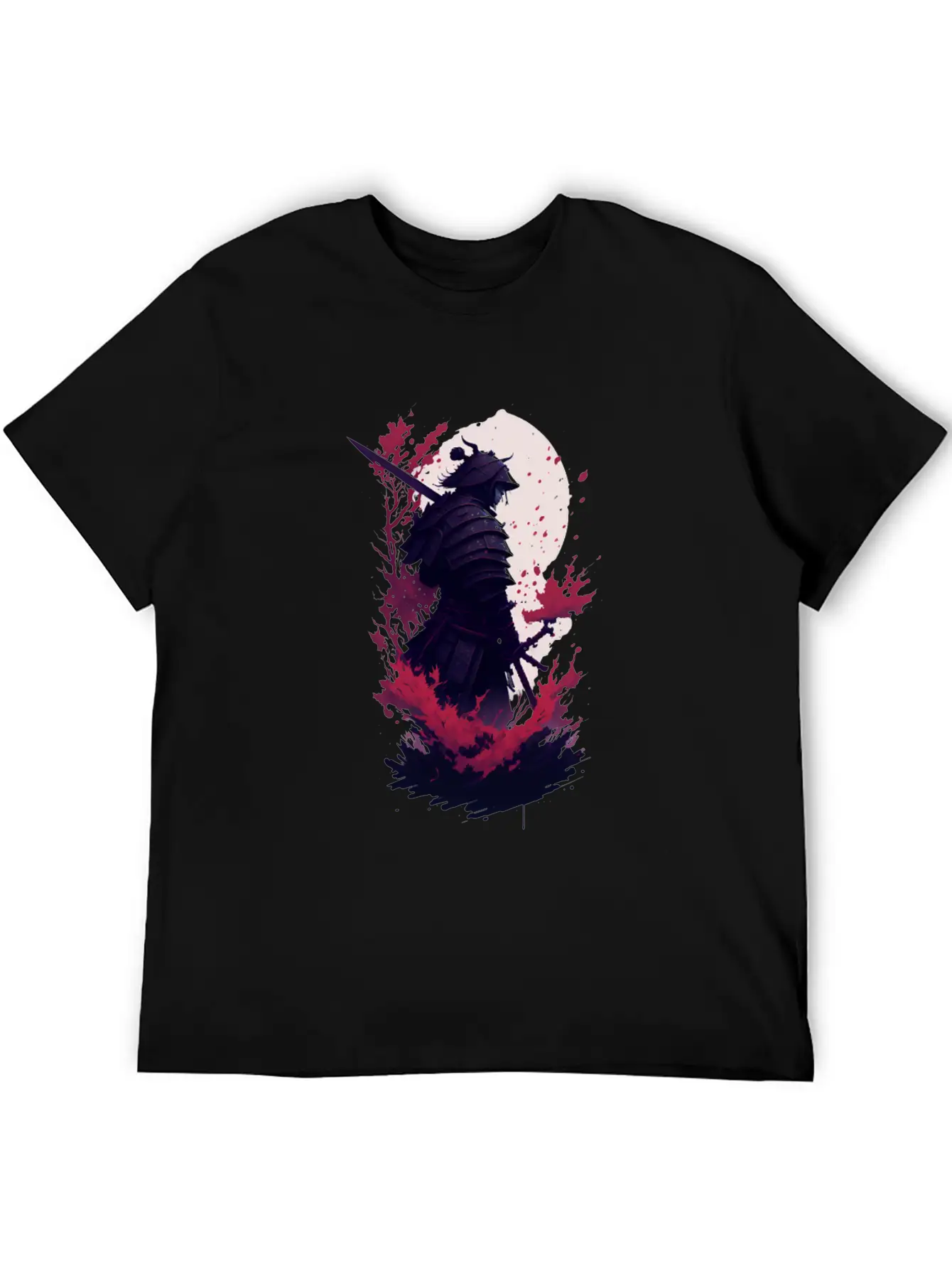 Shadow Samurai: Colorful Chaos Unleashed Lightweight Cotton T-Shirt – Daily Comfort Graphic Shirt