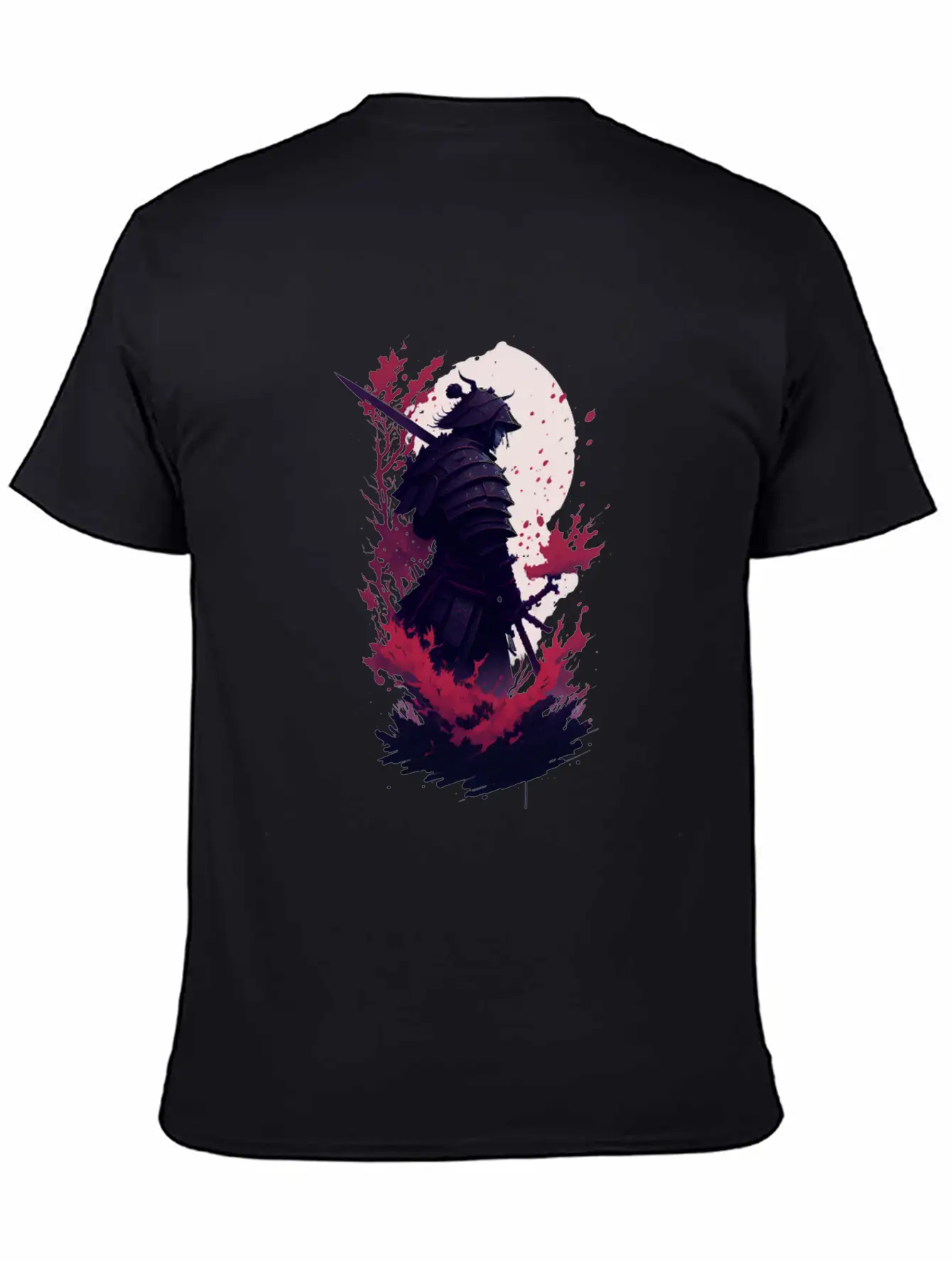 Shadow Samurai: Colorful Chaos Unleashed Lightweight Cotton T-Shirt – Daily Comfort Graphic Shirt