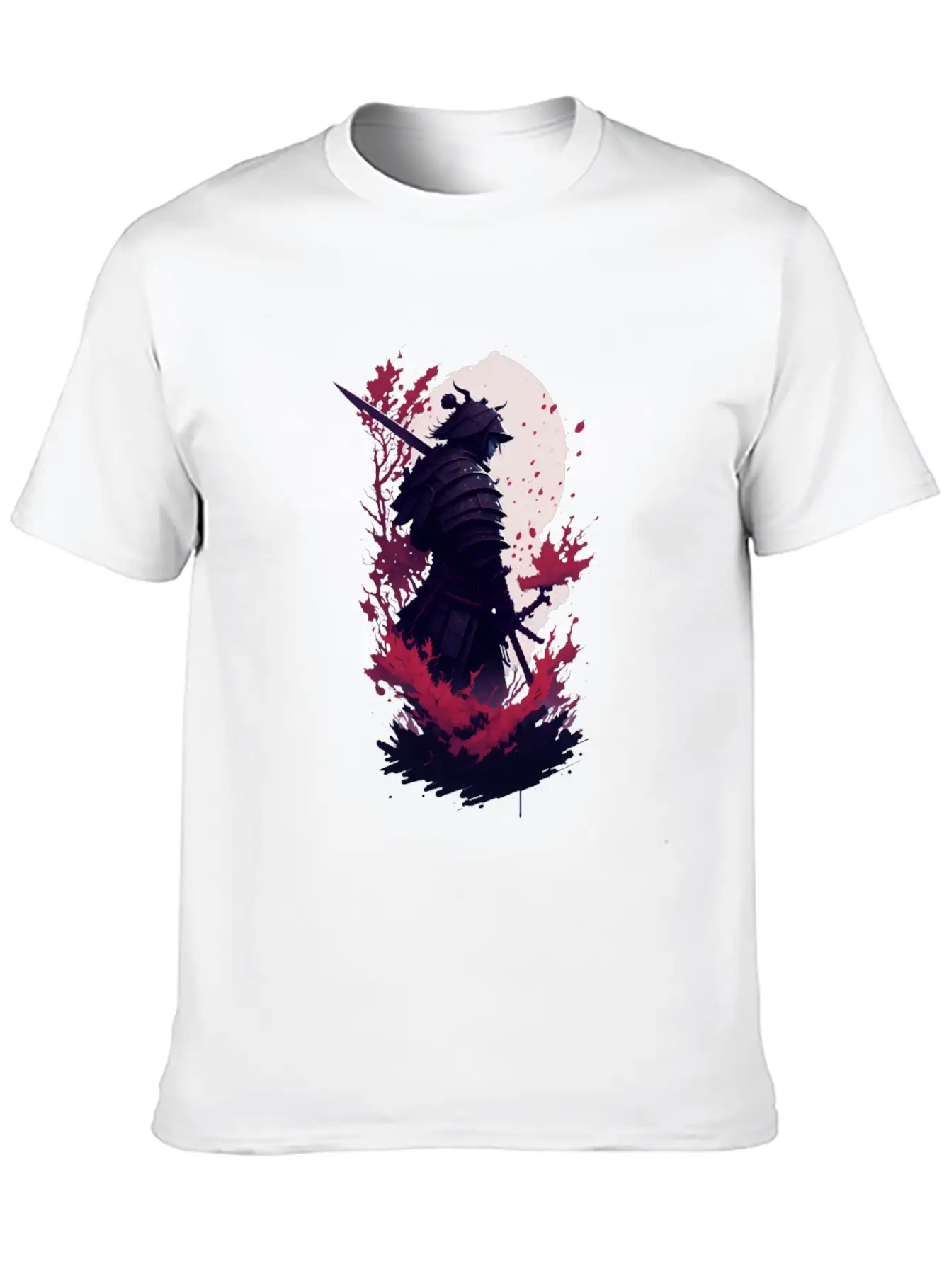 Shadow Samurai: Colorful Chaos Unleashed Lightweight Cotton T-Shirt – Daily Comfort Graphic Shirt