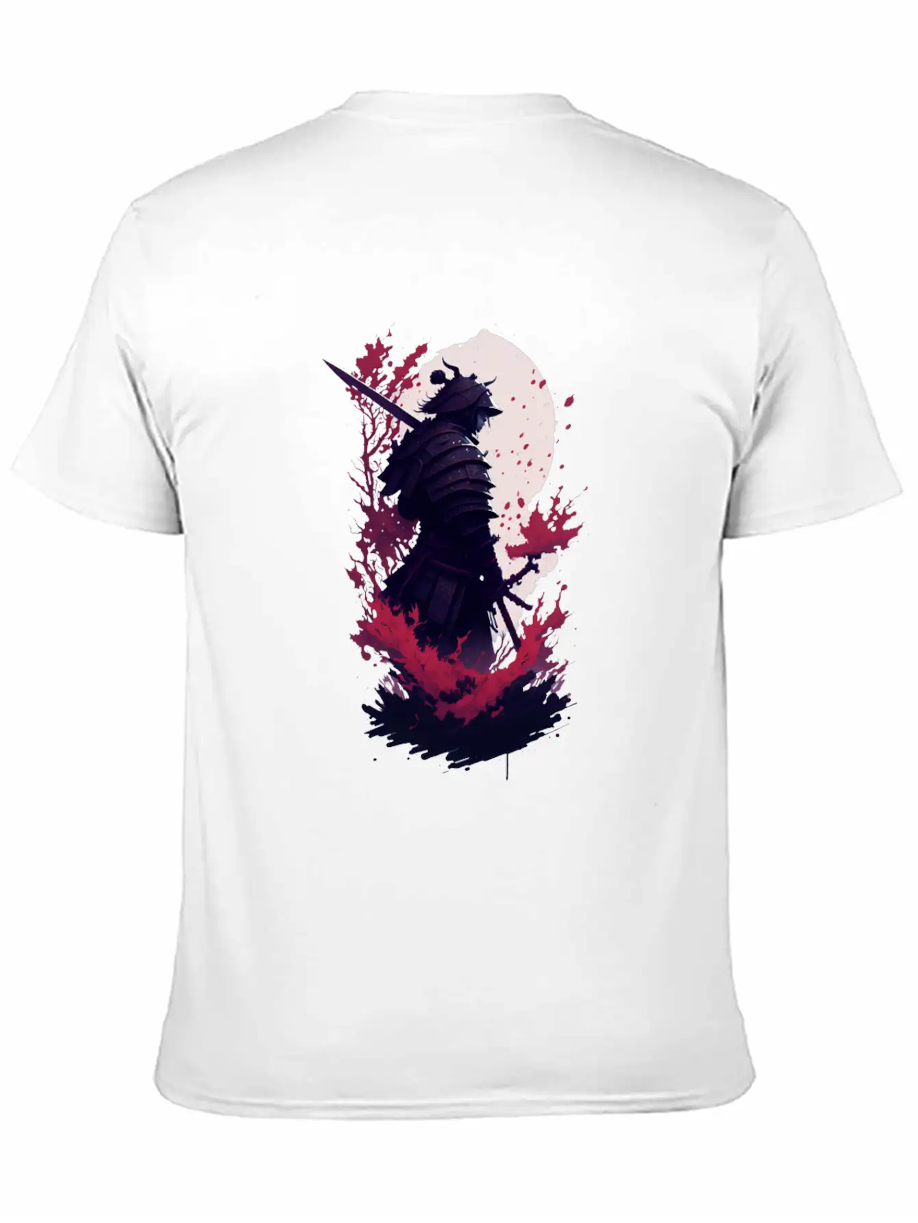Shadow Samurai: Colorful Chaos Unleashed Lightweight Cotton T-Shirt – Daily Comfort Graphic Shirt