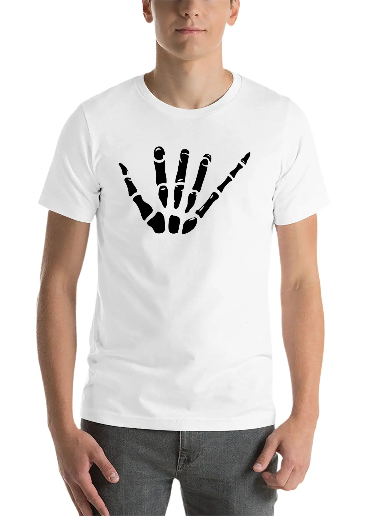 Shaka Skeleton Modern Fit Casual T-Shirt – Clean And Versatile Design