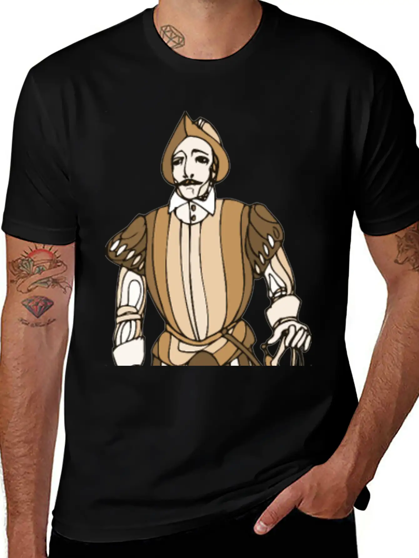 Shakespeare Characters Soldier Modern Fit Casual T-Shirt – Clean And Versatile Design