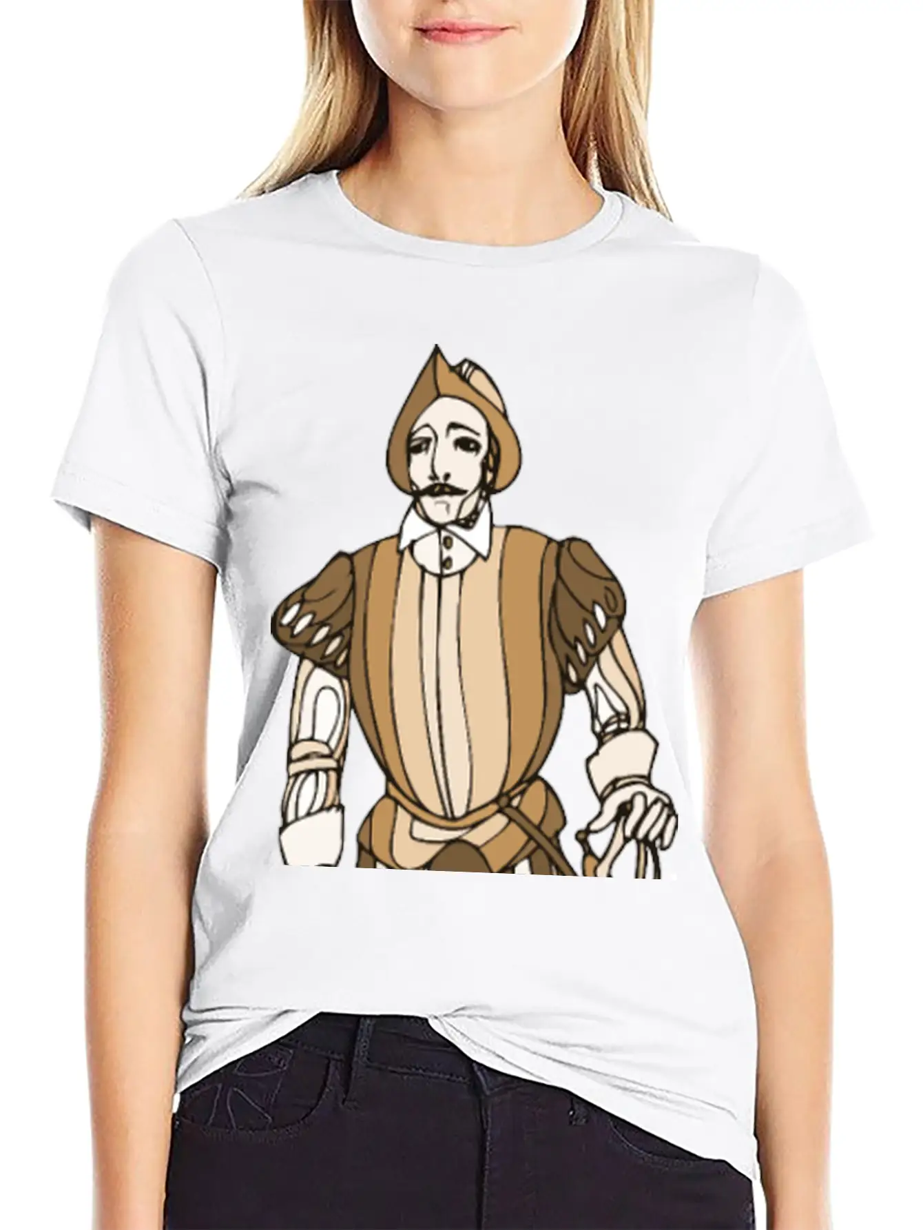 Shakespeare Characters Soldier Modern Fit Casual T-Shirt – Clean And Versatile Design
