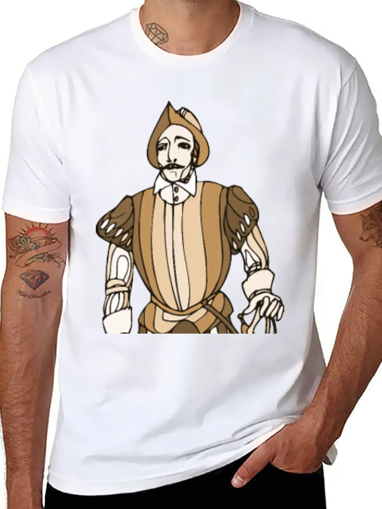 Shakespeare Characters Soldier Modern Fit Casual T-Shirt – Clean And Versatile Design