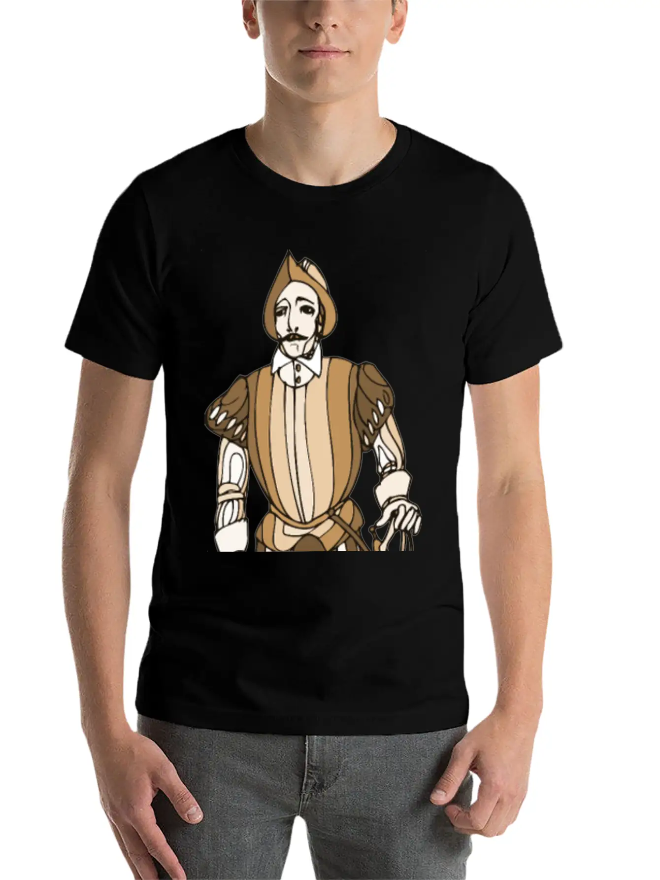 Shakespeare Characters Soldier Modern Fit Casual T-Shirt – Clean And Versatile Design