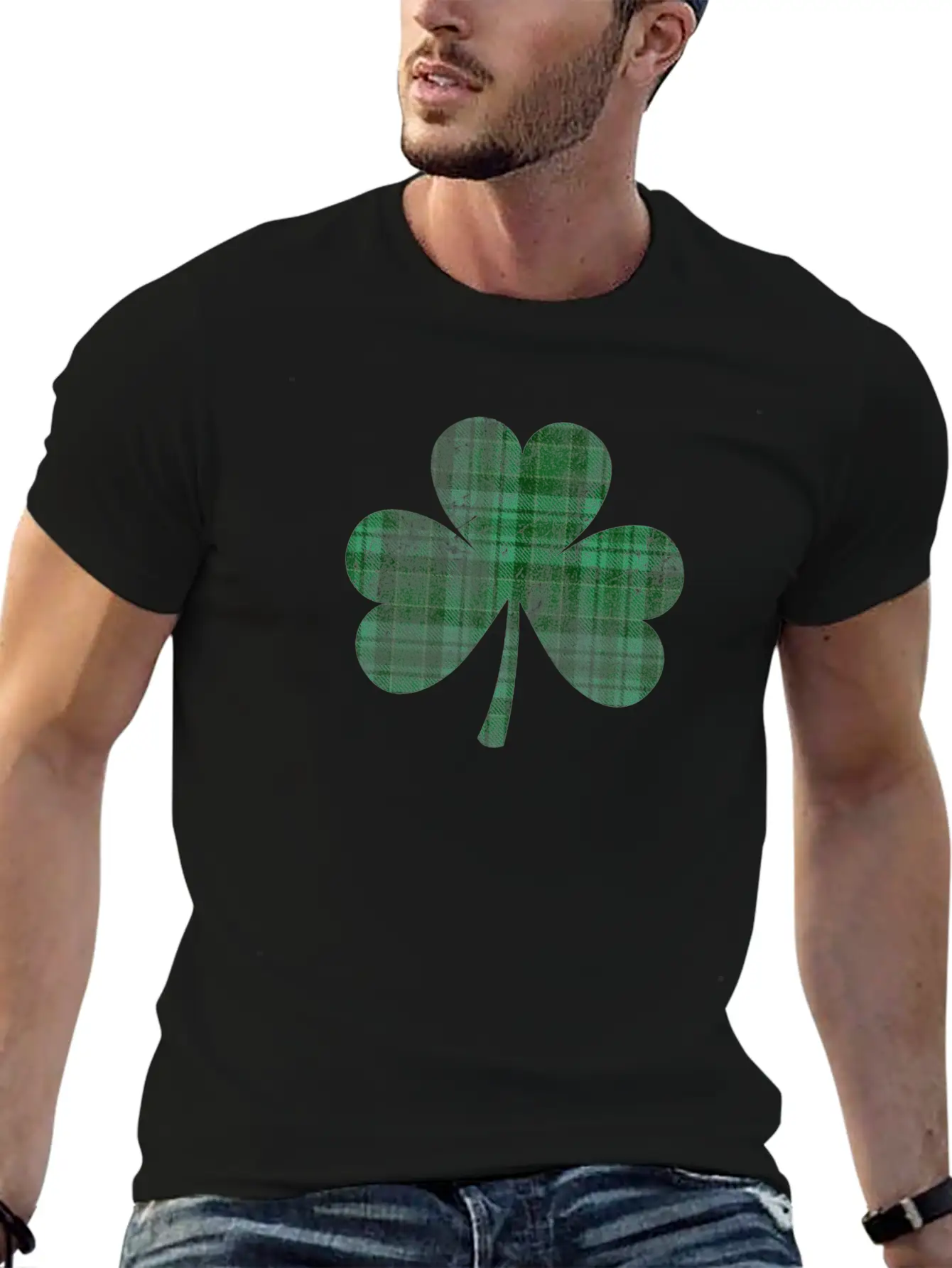 Shamrock Buffalo Plaid Flannel Tartan Green Clover Unisex Casual T-Shirt – Clean Design For Daily Comfort