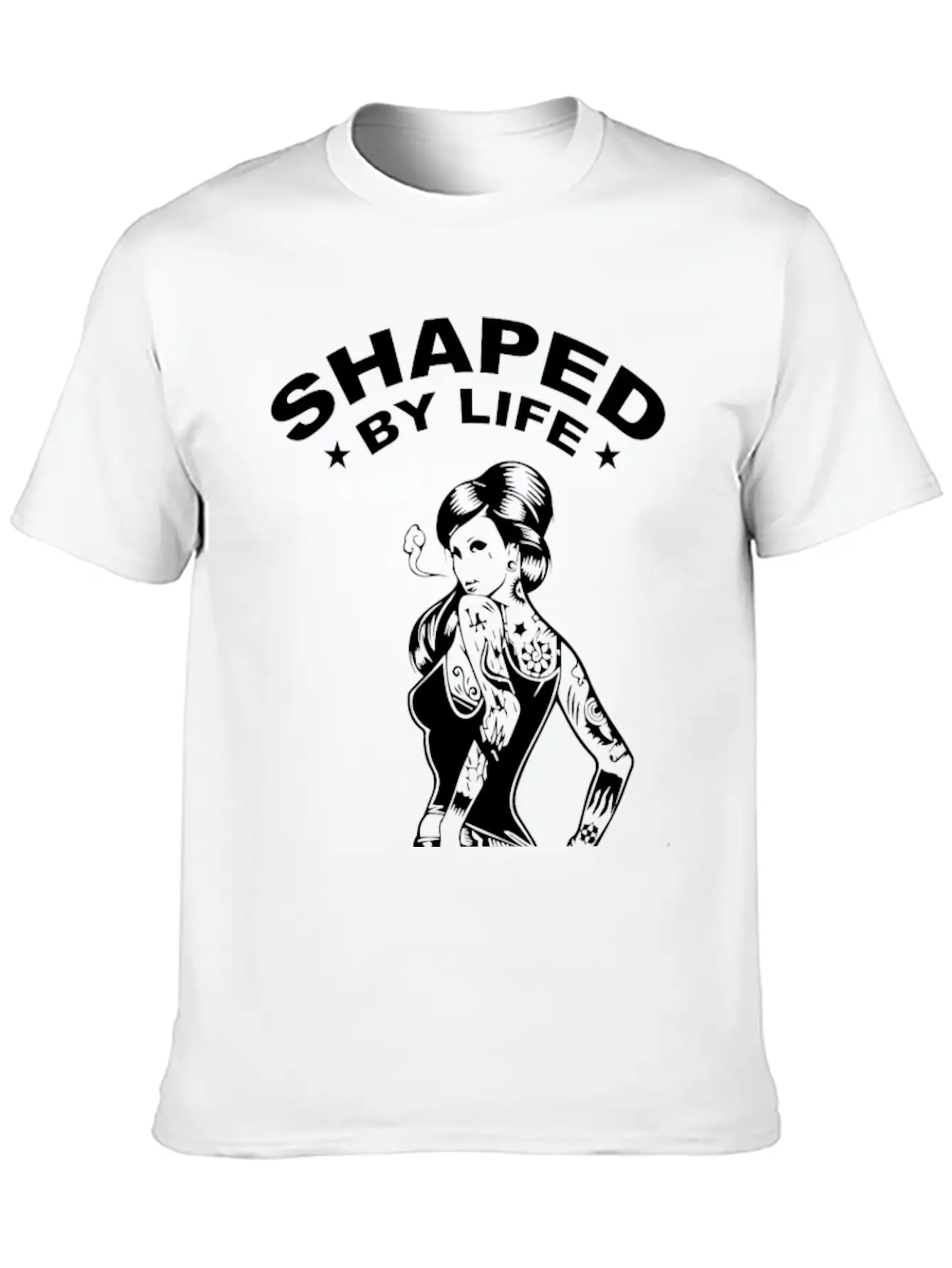 Shaped By Life, Finished With Ink Stylish Everyday T-Shirt – Unisex Basic Cotton Tee