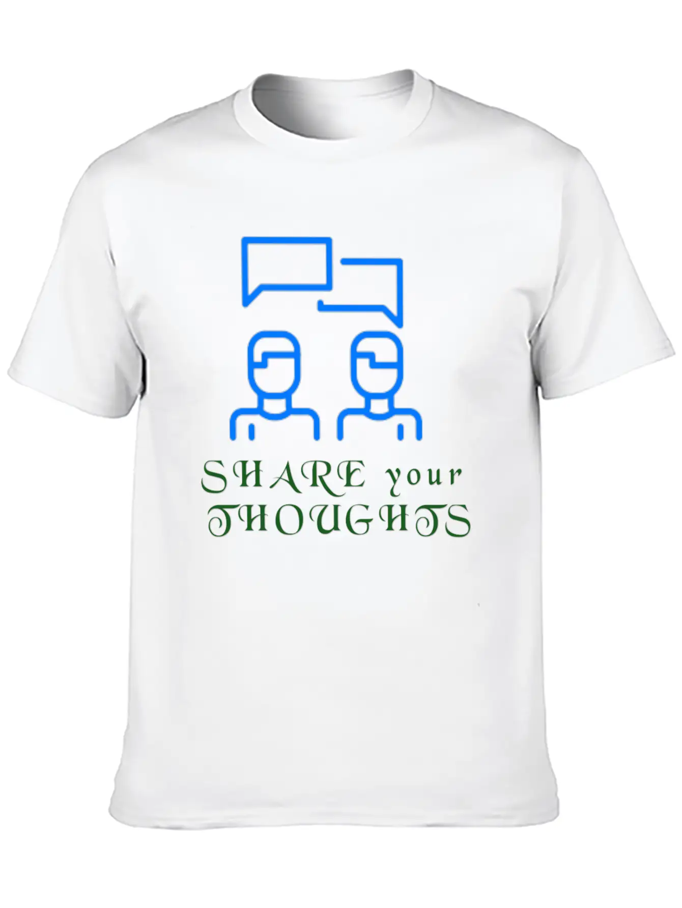Share Your Thoughts Lightweight Cotton T-Shirt – Daily Comfort Graphic Shirt