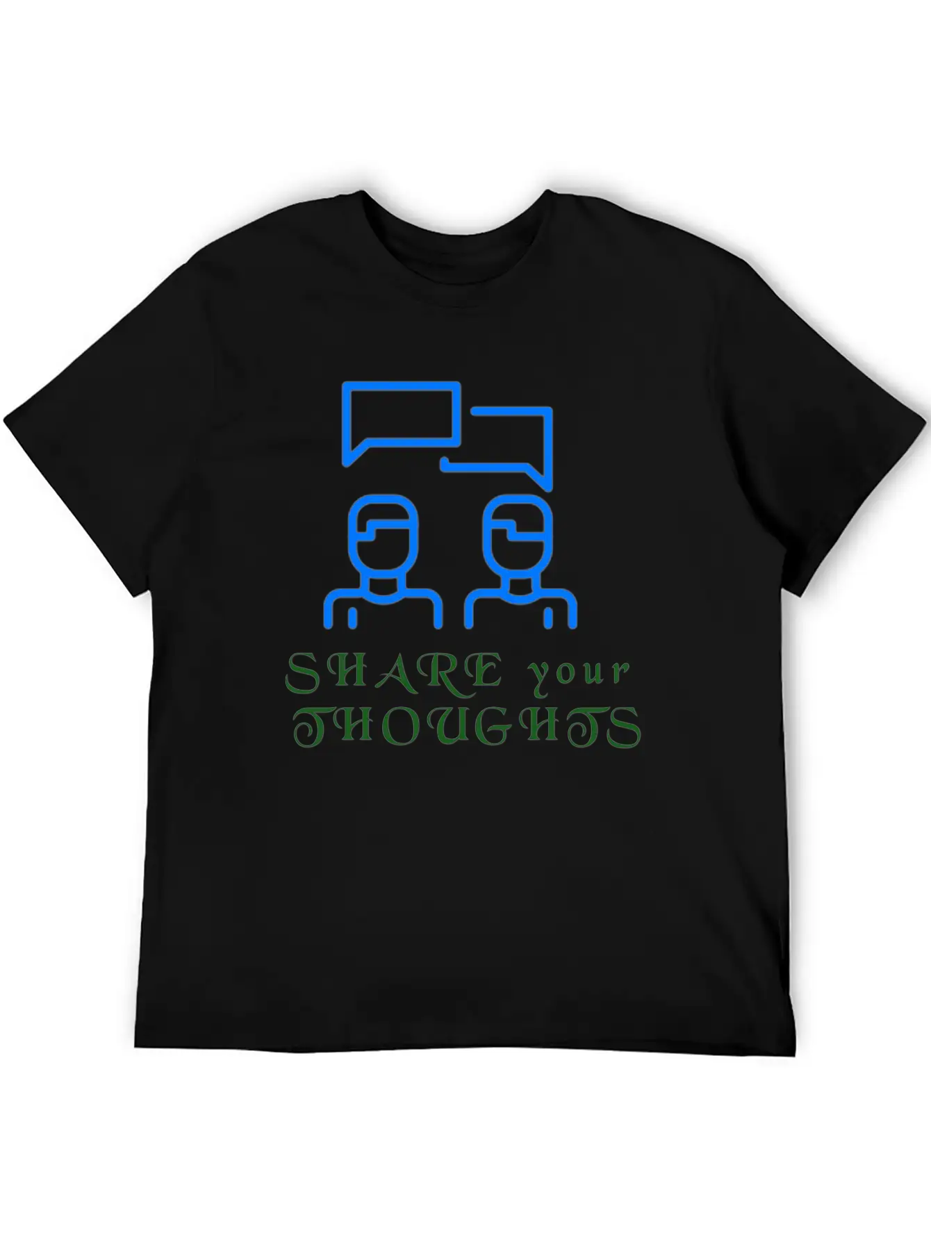 Share Your Thoughts Lightweight Cotton T-Shirt – Daily Comfort Graphic Shirt