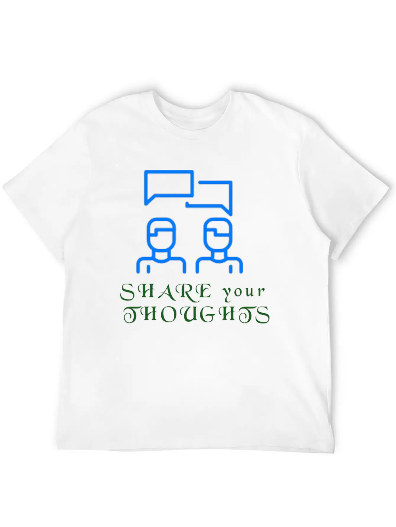 Share Your Thoughts Lightweight Cotton T-Shirt – Daily Comfort Graphic Shirt