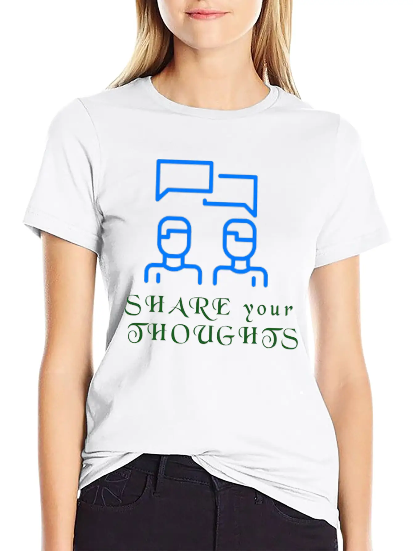 Share Your Thoughts Lightweight Cotton T-Shirt – Daily Comfort Graphic Shirt