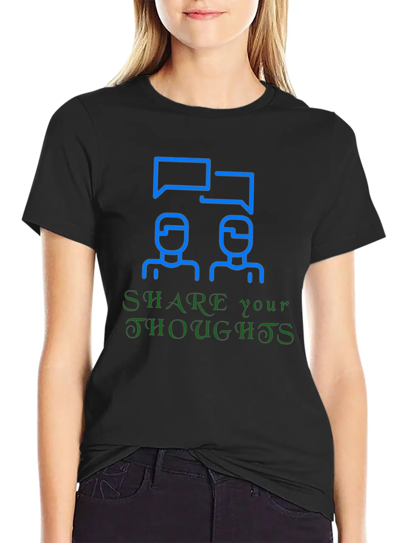 Share Your Thoughts Lightweight Cotton T-Shirt – Daily Comfort Graphic Shirt