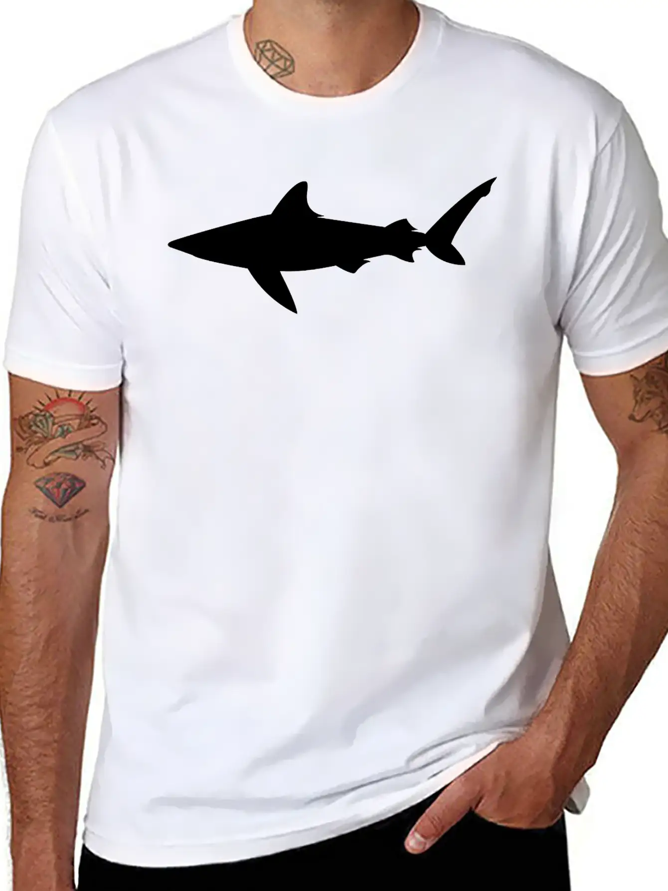 Shark Basic Graphic T-Shirt – Daily Comfort In Soft Cotton