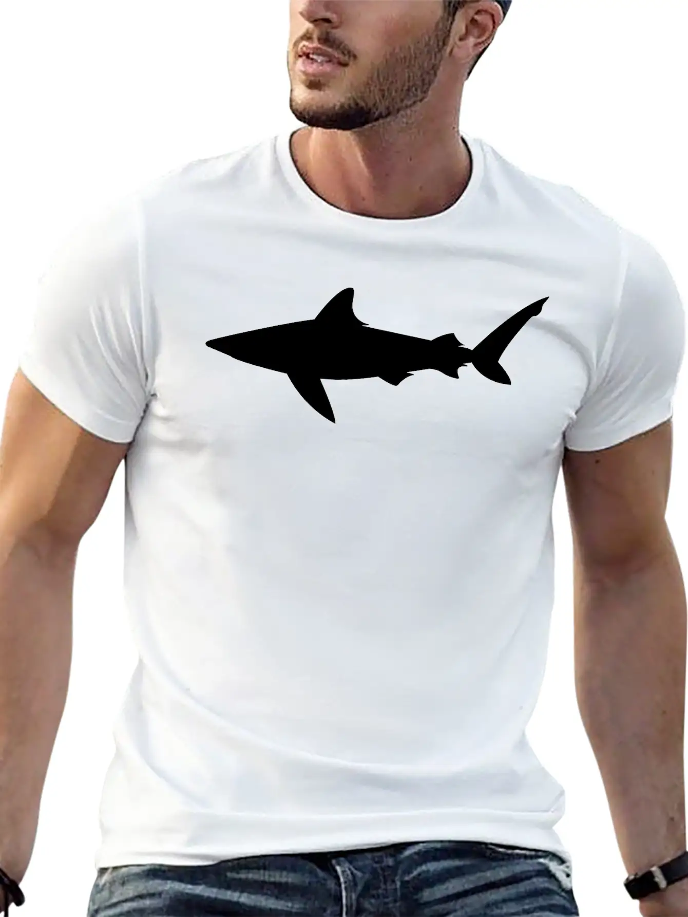 Shark Basic Graphic T-Shirt – Daily Comfort In Soft Cotton