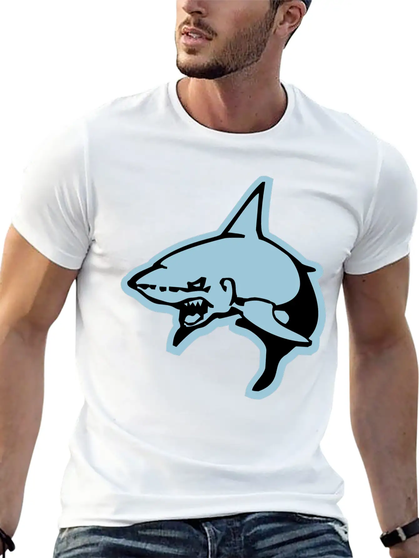 Shark Essential Cotton Tee For Daily Outfits – Unisex Style