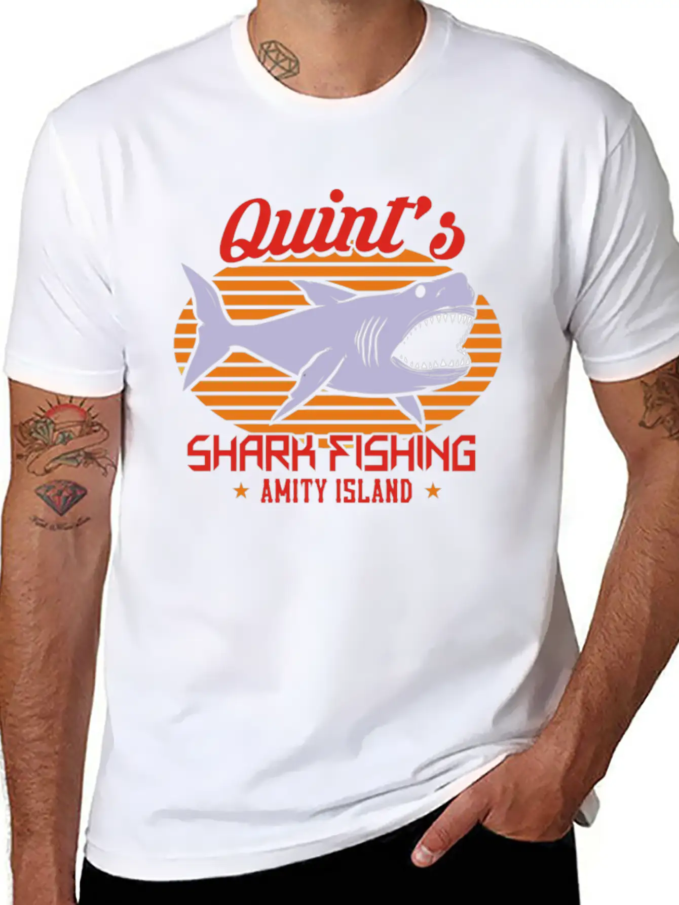 Shark Fishing Relaxed Everyday Tee – Lightweight And Durable Cotton