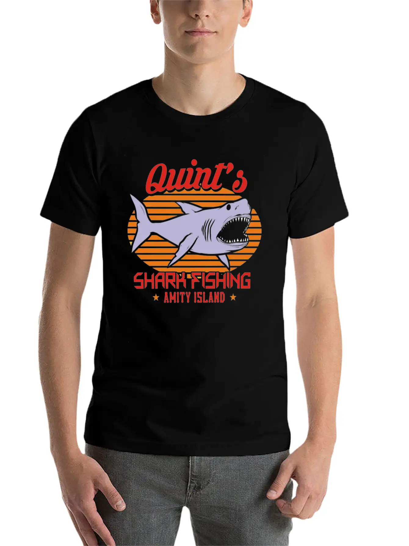Shark Fishing Relaxed Everyday Tee – Lightweight And Durable Cotton