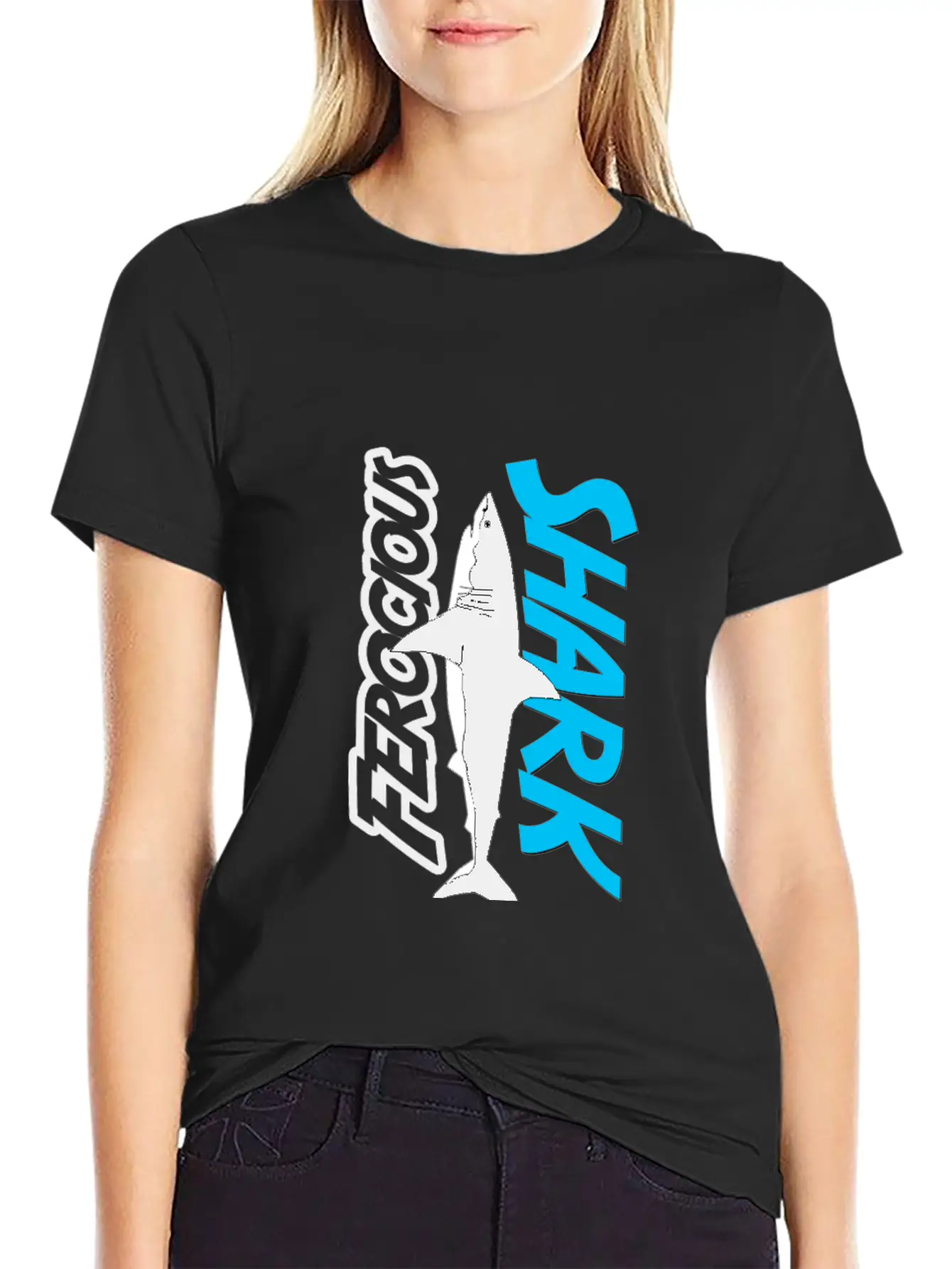 Shark Lightweight Cotton T-Shirt – Daily Comfort Graphic Shirt