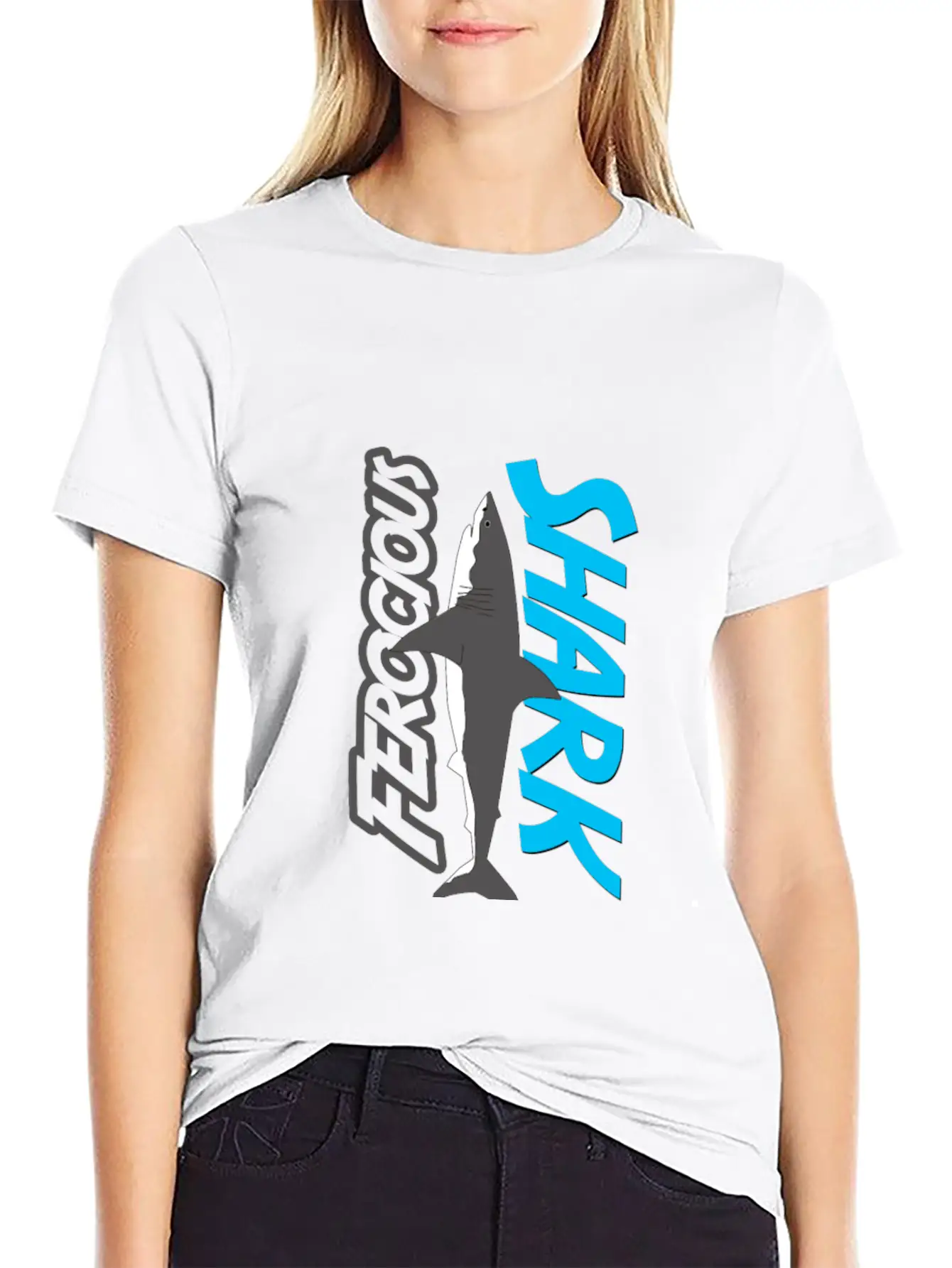 Shark Lightweight Cotton T-Shirt – Daily Comfort Graphic Shirt