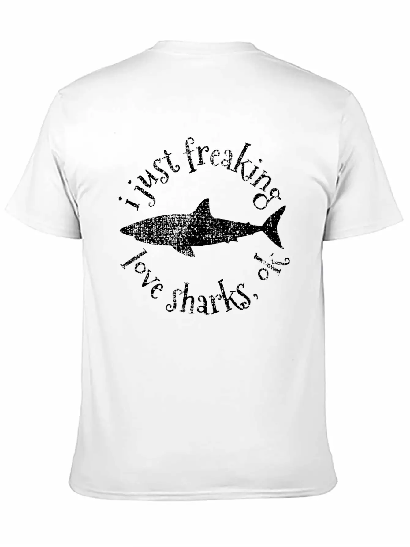 Shark Shark Shark Lightweight Cotton T-Shirt – Daily Comfort Graphic Shirt