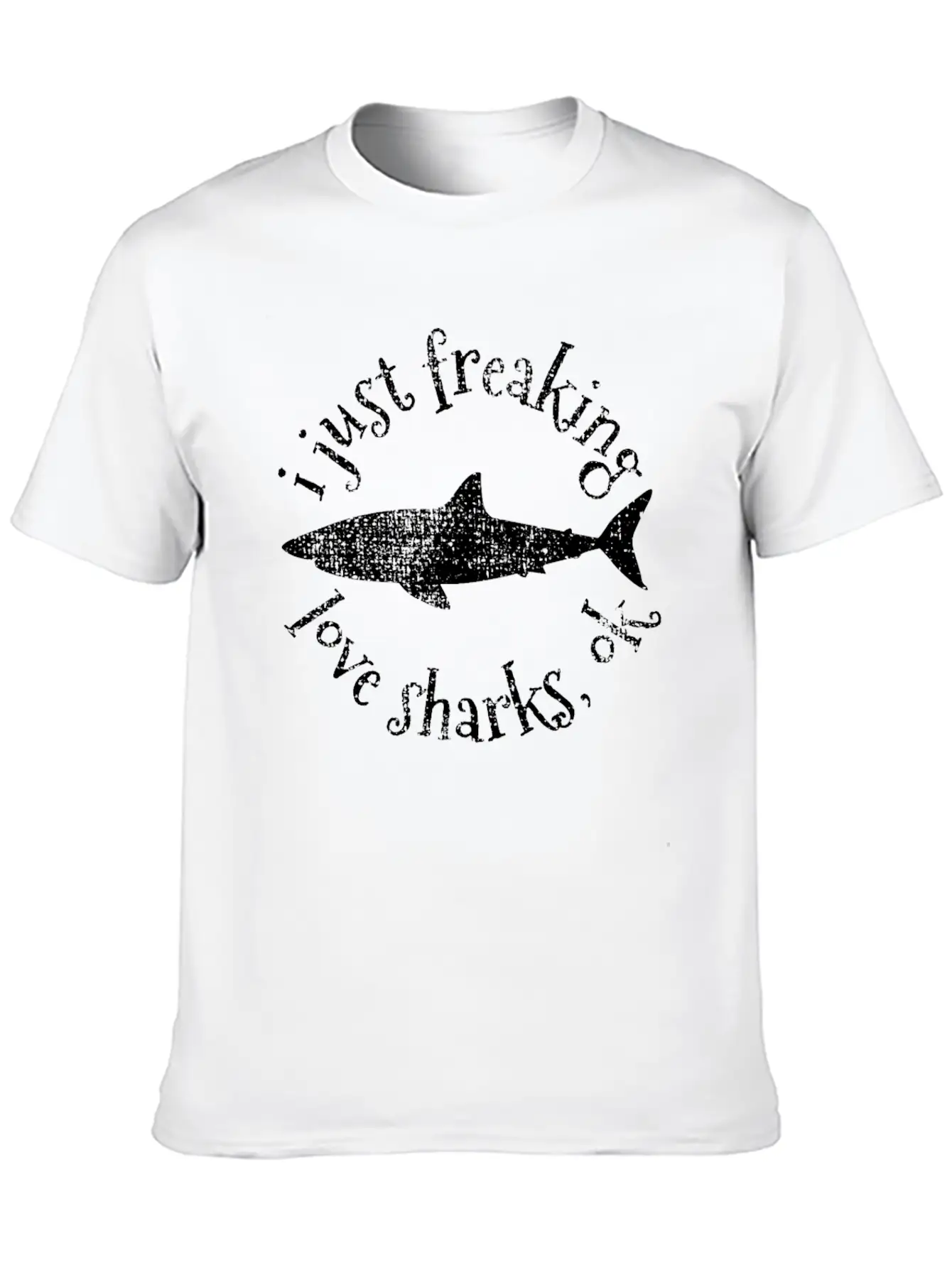 Shark Shark Shark Lightweight Cotton T-Shirt – Daily Comfort Graphic Shirt