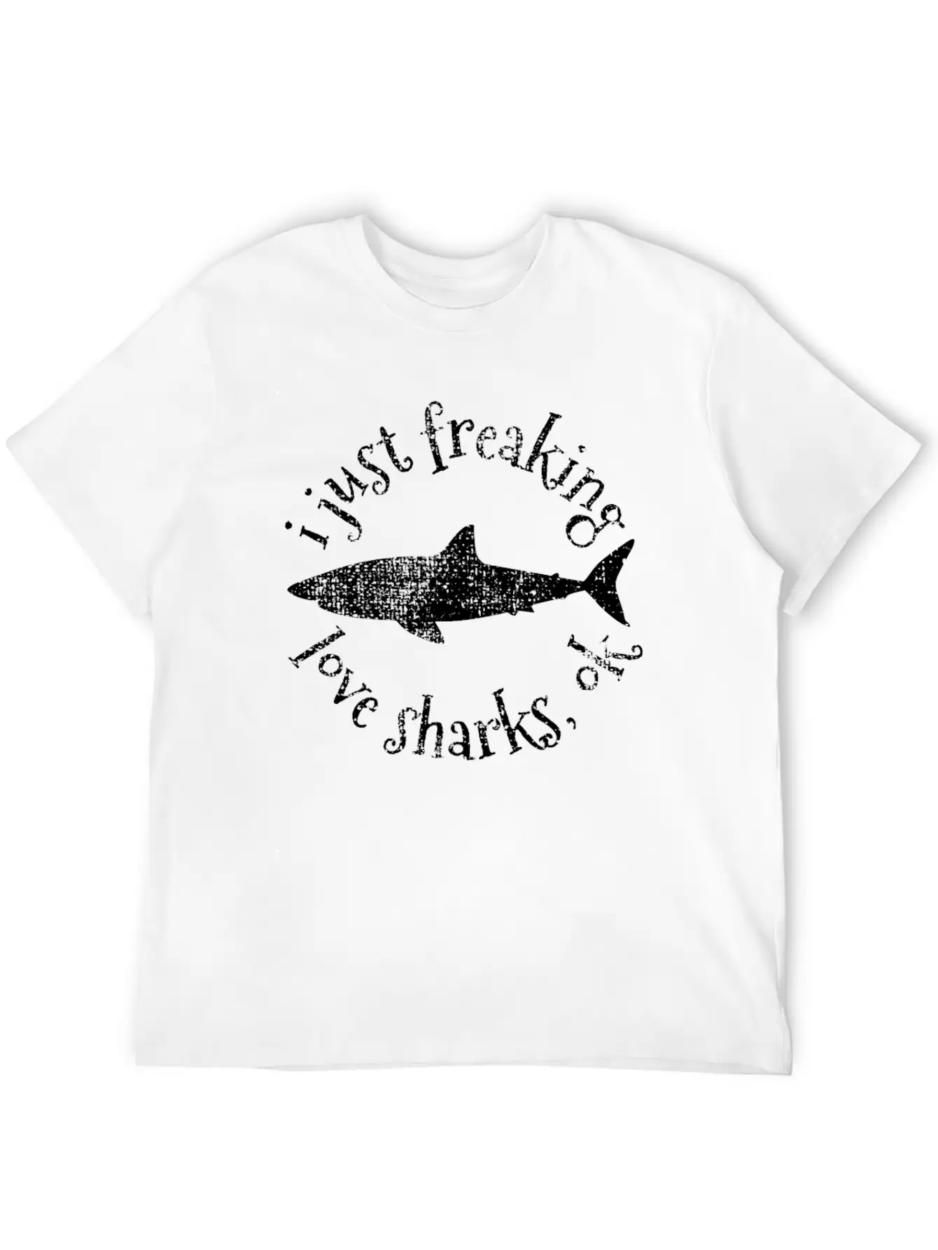 Shark Shark Shark Lightweight Cotton T-Shirt – Daily Comfort Graphic Shirt