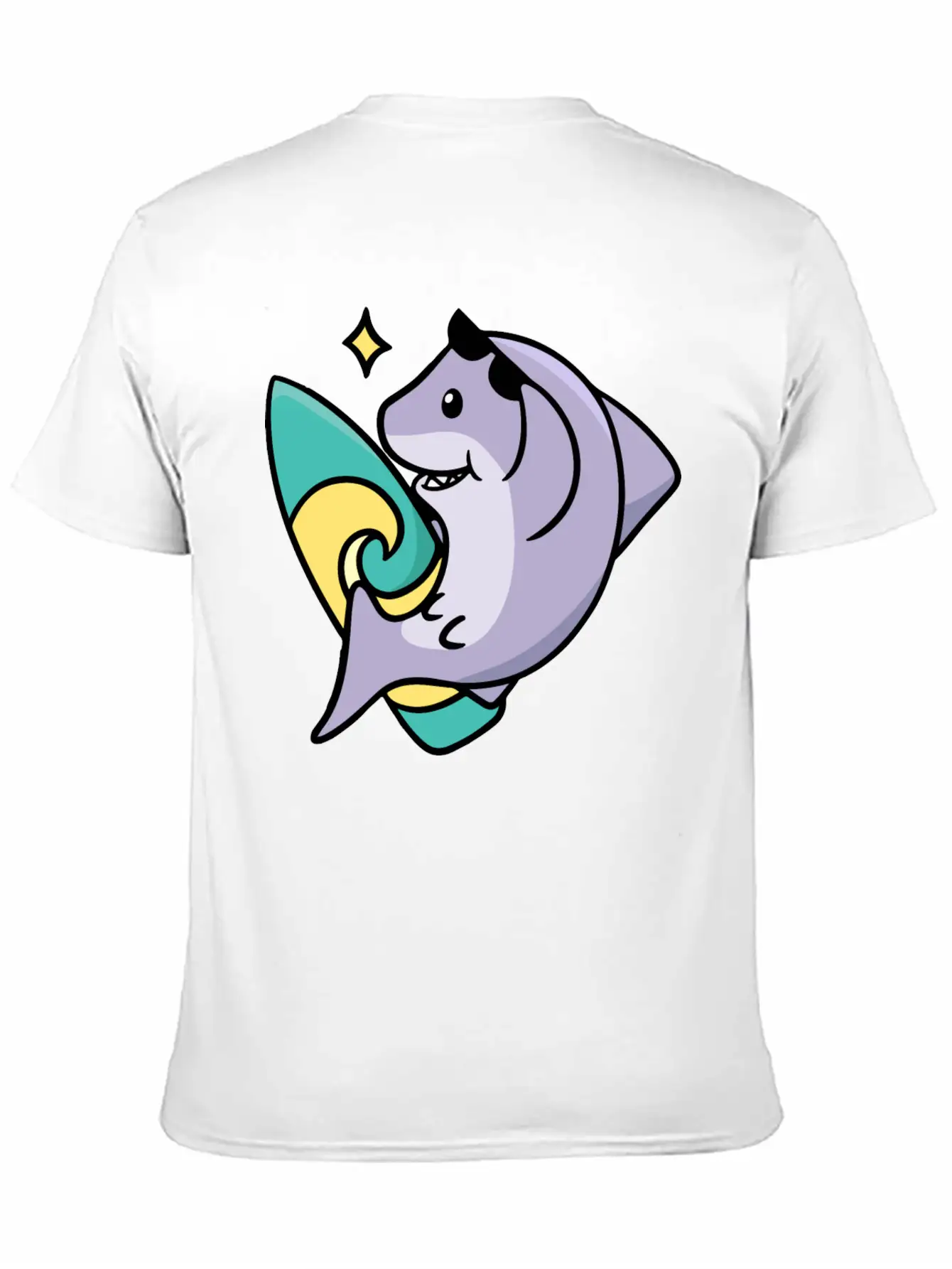 Shark Surf Surfing - Outdoor Activity Lightweight Cotton T-Shirt – Daily Comfort Graphic Shirt