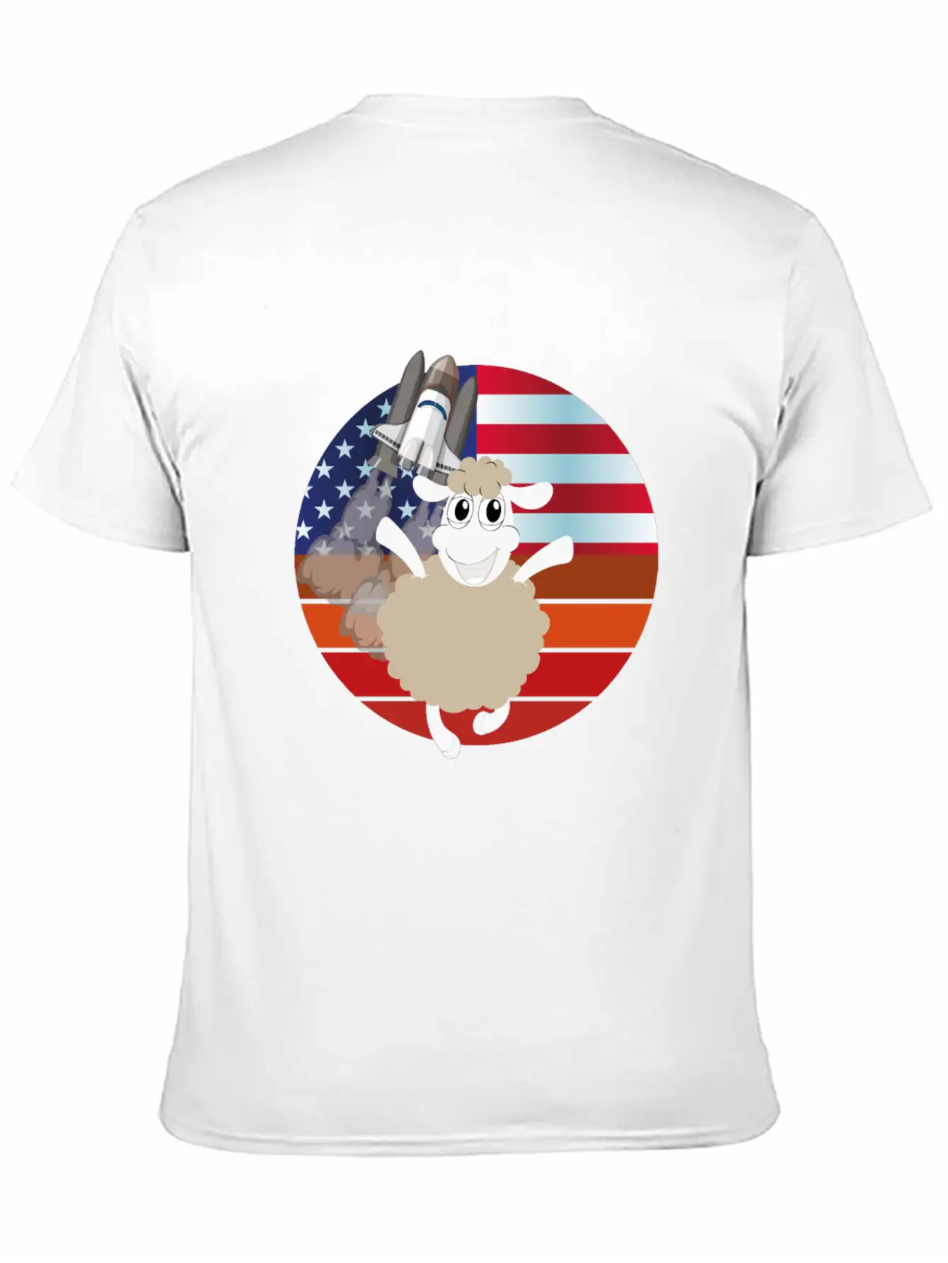 Sheep In The Galaxy Basic Graphic T-Shirt – Daily Comfort In Soft Cotton