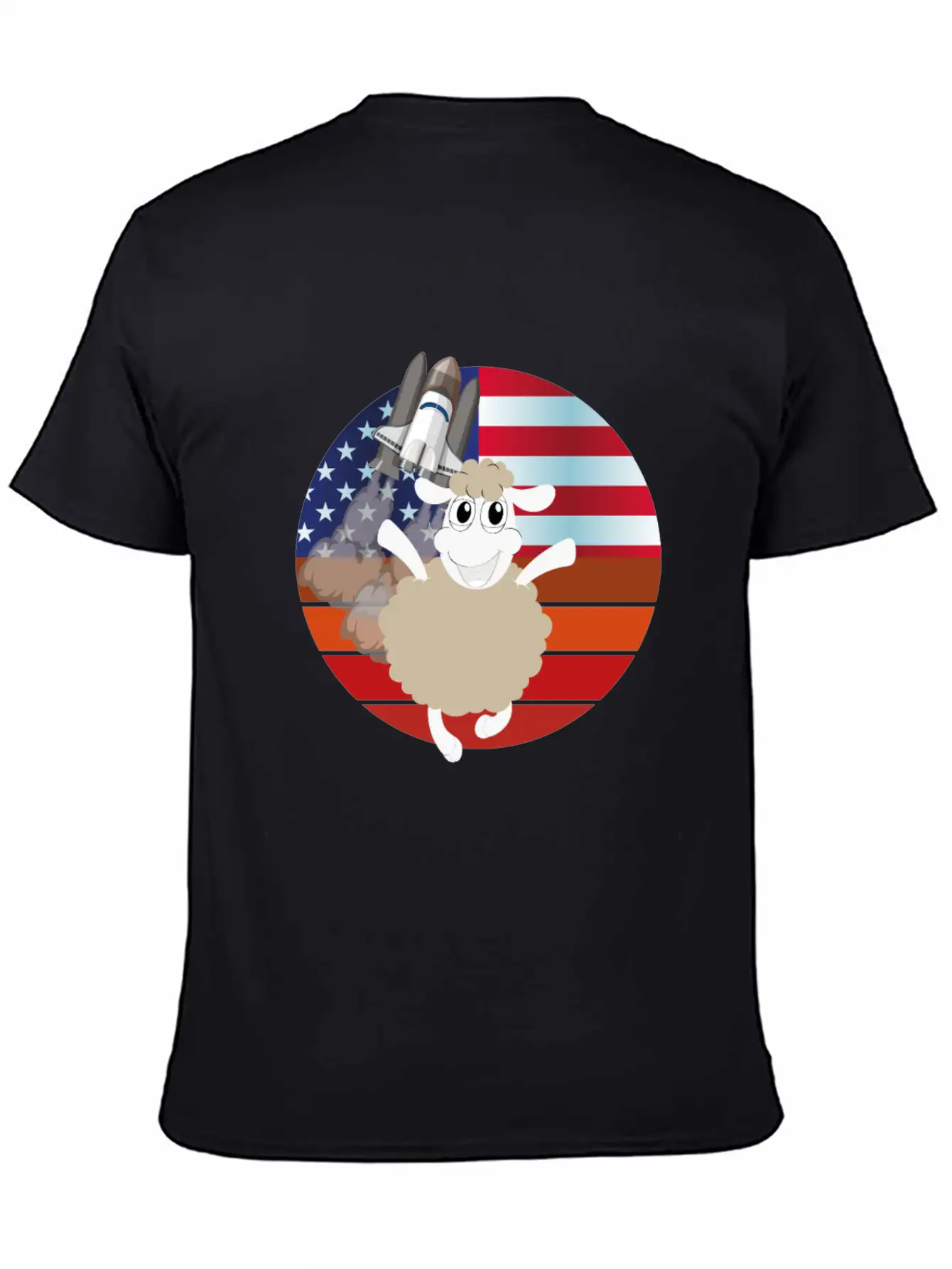 Sheep In The Galaxy Basic Graphic T-Shirt – Daily Comfort In Soft Cotton