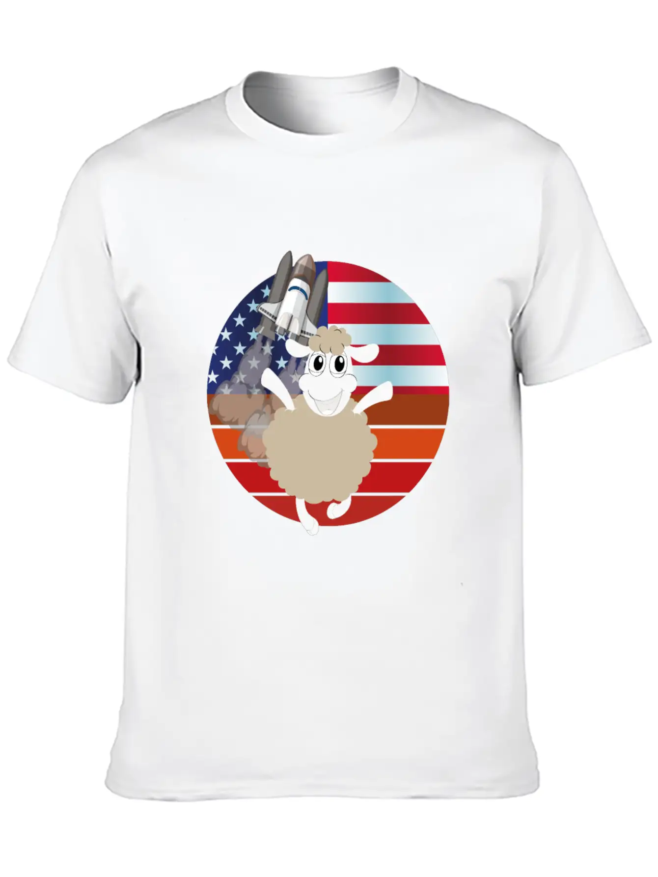 Sheep In The Galaxy Basic Graphic T-Shirt – Daily Comfort In Soft Cotton