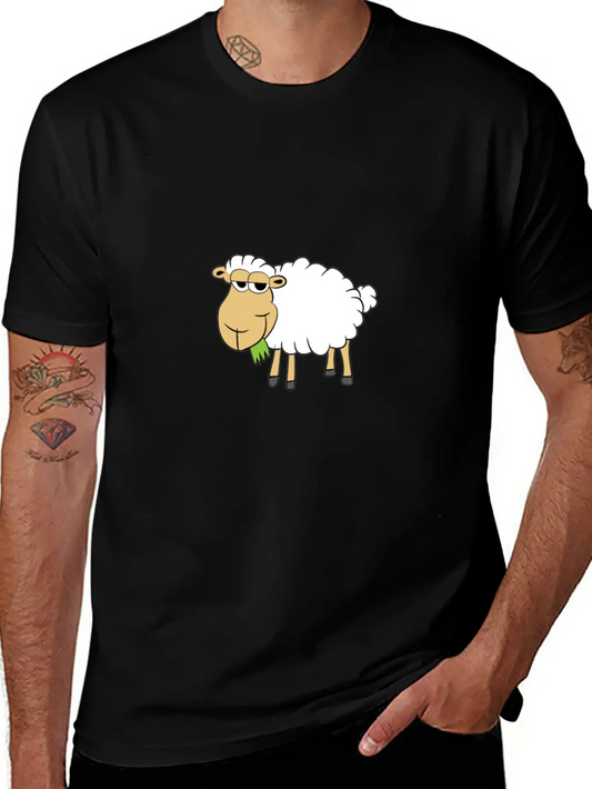 Sheep Is Eating Grass Classic Fit Graphic Tee For Daily Comfort – Unisex Cotton Shirt