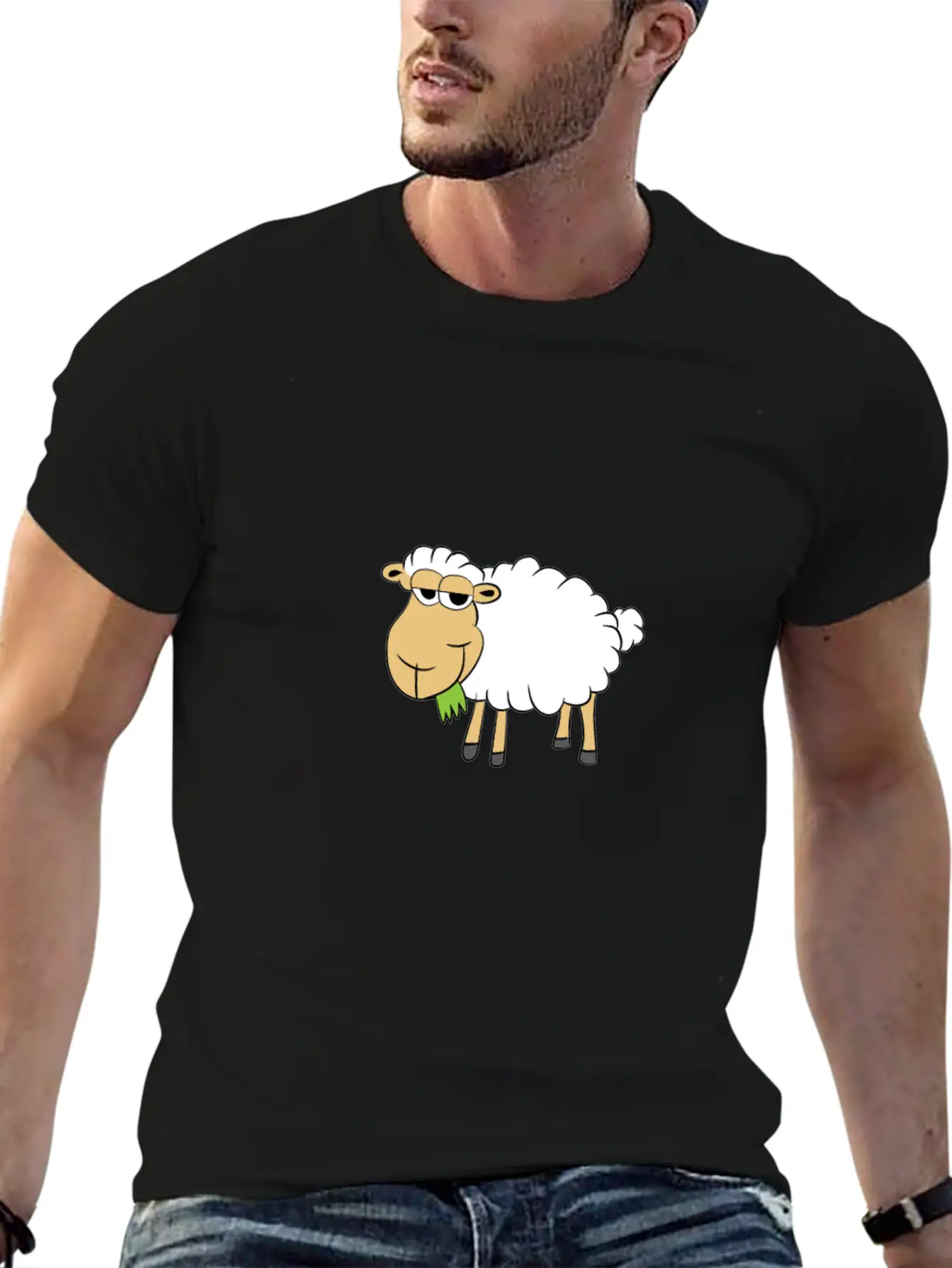 Sheep Is Eating Grass Classic Fit Graphic Tee For Daily Comfort – Unisex Cotton Shirt