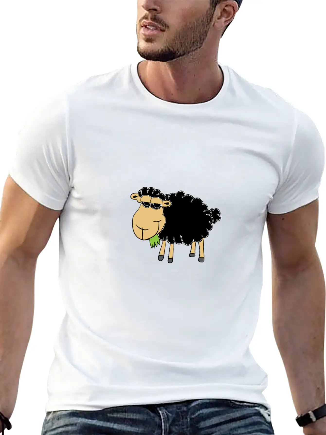 Sheep Is Eating Grass Classic Fit Graphic Tee For Daily Comfort – Unisex Cotton Shirt