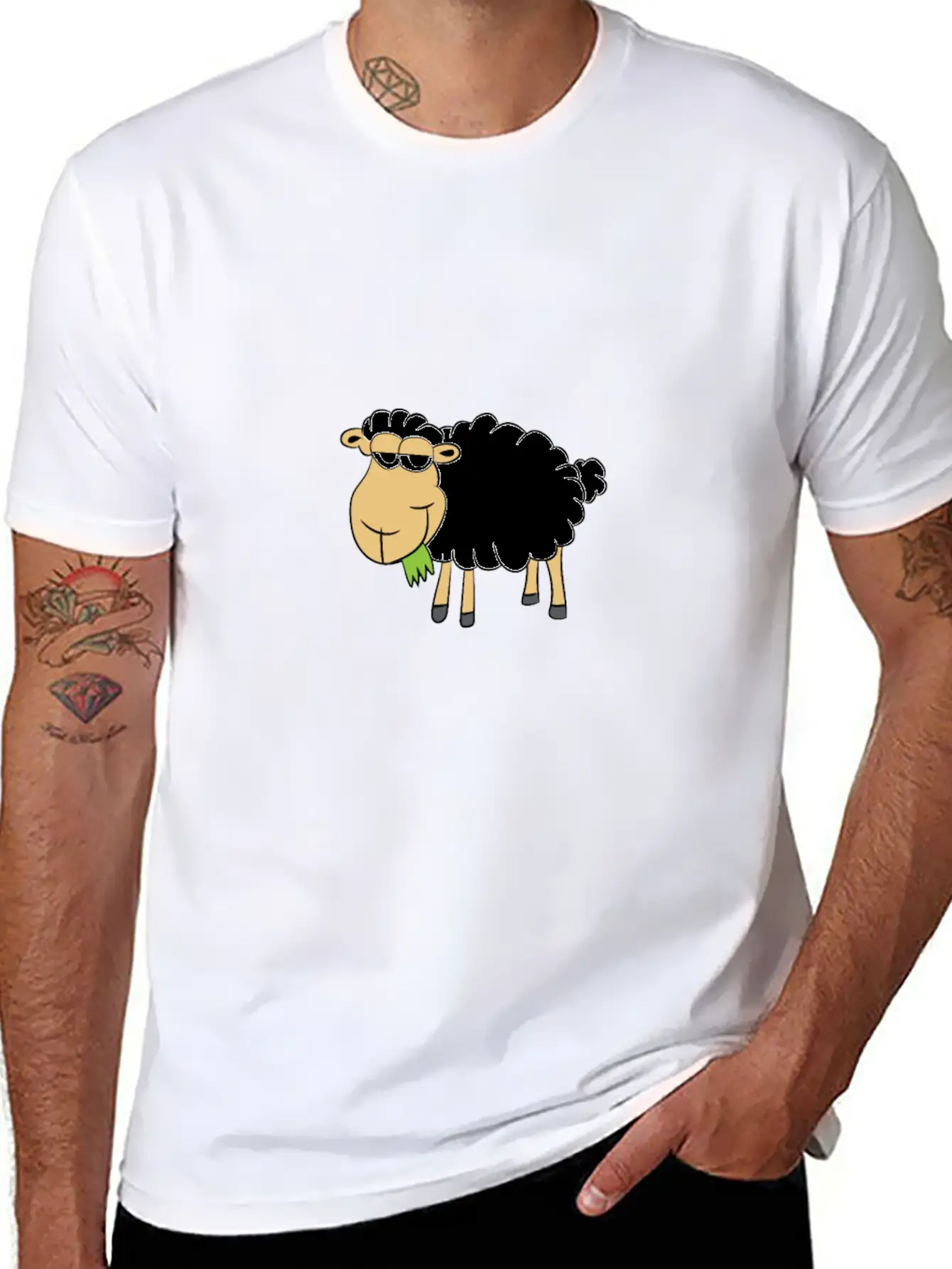 Sheep Is Eating Grass Classic Fit Graphic Tee For Daily Comfort – Unisex Cotton Shirt
