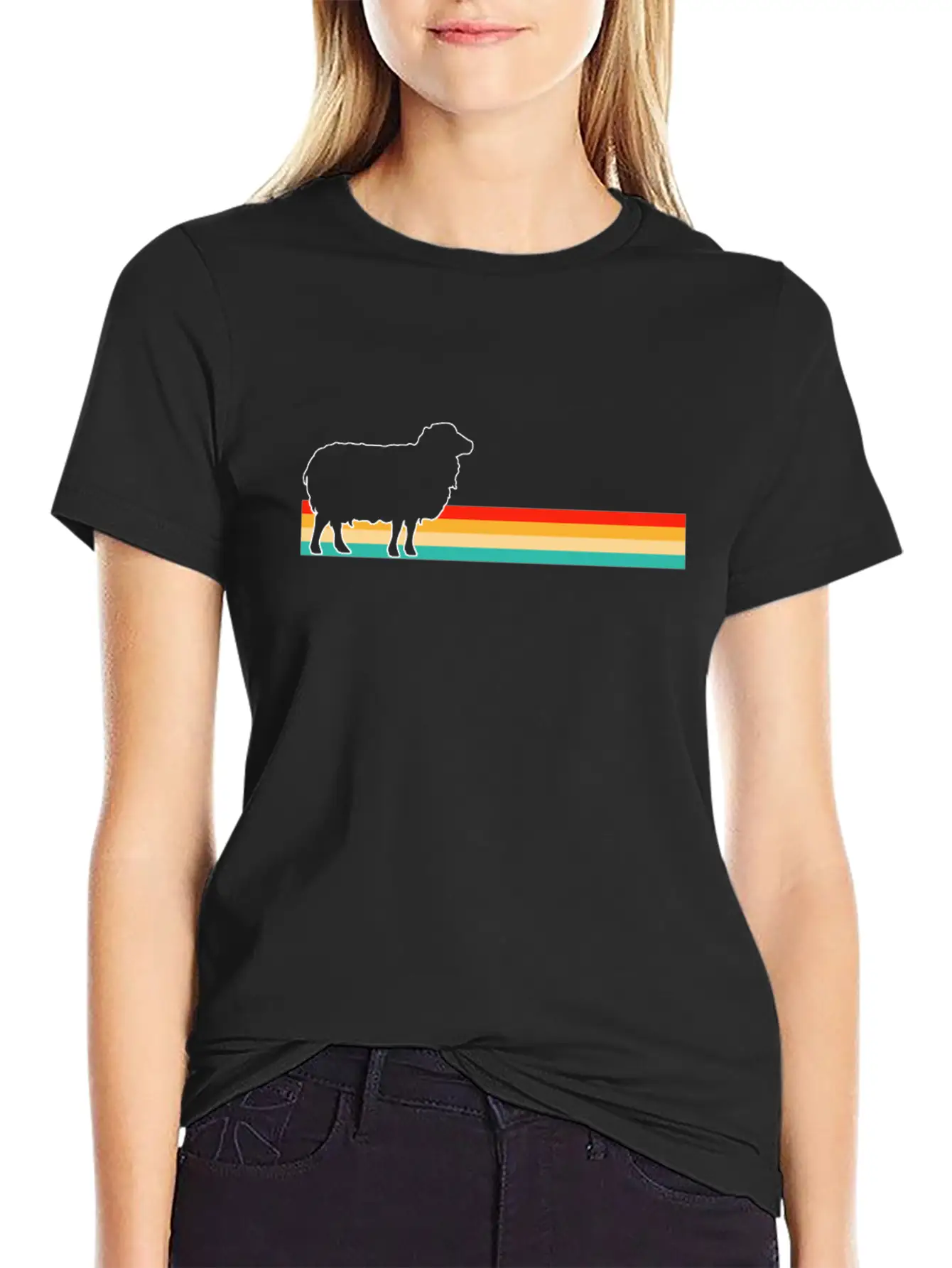 Sheep Retro Lightweight Cotton T-Shirt – Daily Comfort Graphic Shirt