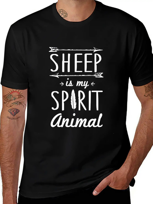 Sheep Spirit Animal T-Shirt Relaxed Everyday Tee – Lightweight And Durable Cotton