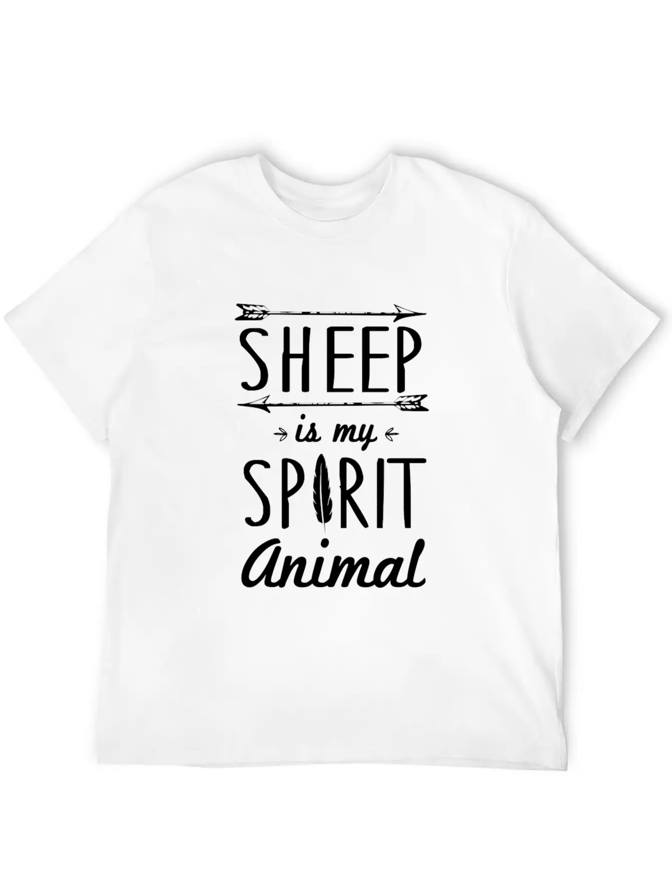Sheep Spirit Animal T-Shirt Relaxed Everyday Tee – Lightweight And Durable Cotton