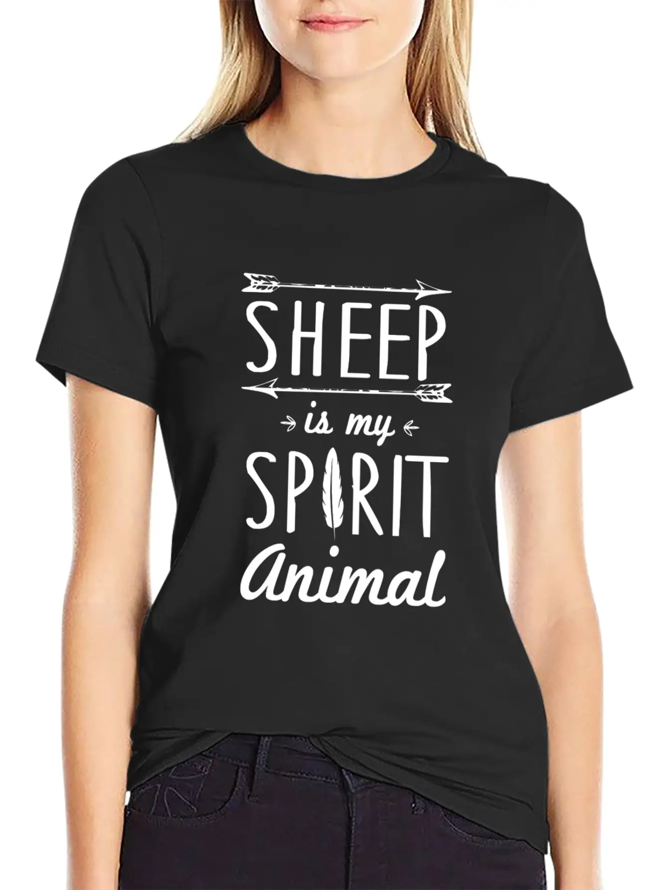Sheep Spirit Animal T-Shirt Relaxed Everyday Tee – Lightweight And Durable Cotton