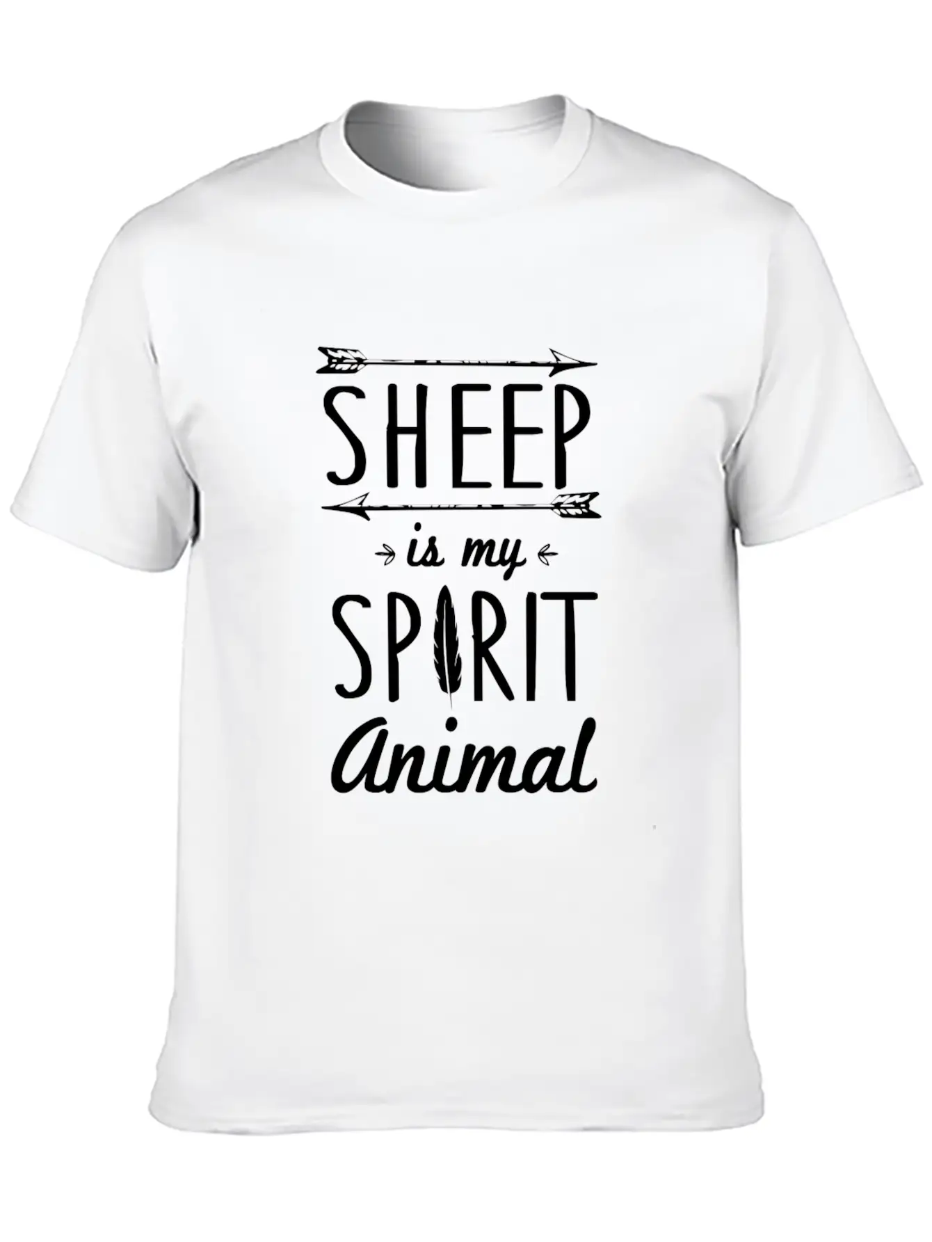 Sheep Spirit Animal T-Shirt Relaxed Everyday Tee – Lightweight And Durable Cotton