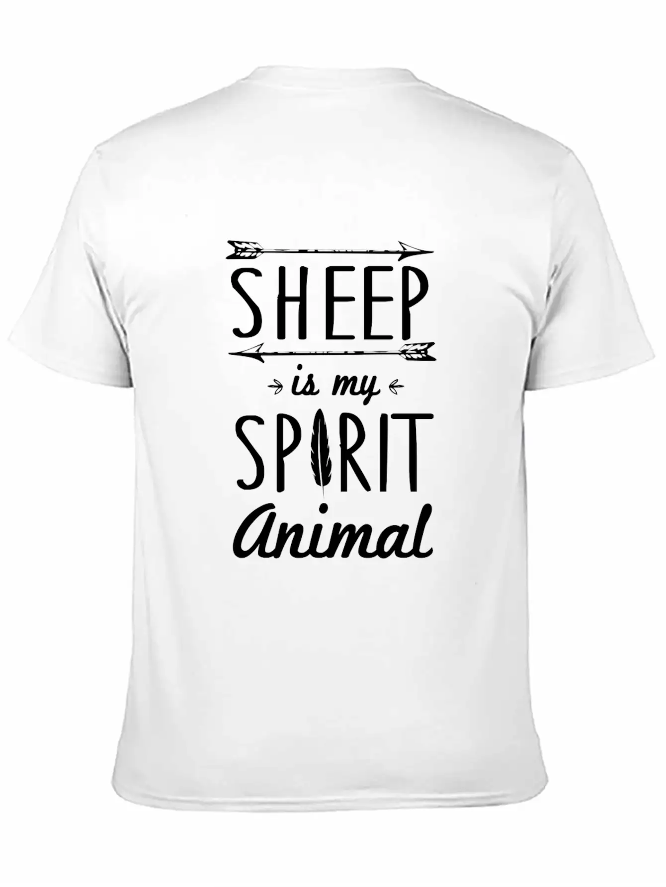Sheep Spirit Animal T-Shirt Relaxed Everyday Tee – Lightweight And Durable Cotton