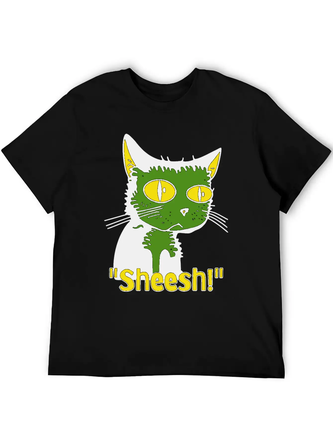Sheesh Boredom Vintage Cartoon Cat Lightweight Cotton T-Shirt – Daily Comfort Graphic Shirt