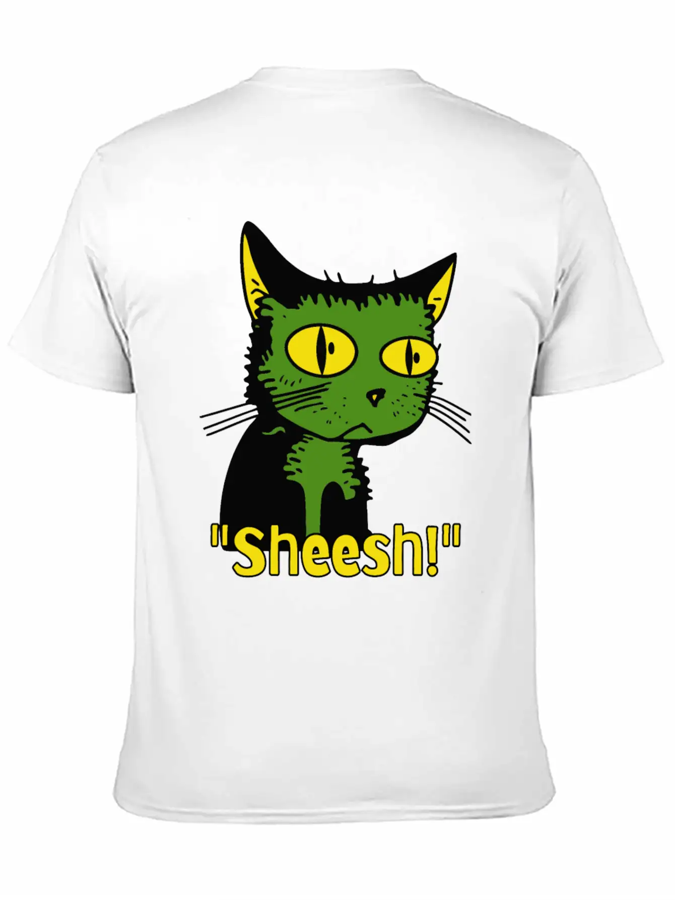 Sheesh Boredom Vintage Cartoon Cat Lightweight Cotton T-Shirt – Daily Comfort Graphic Shirt