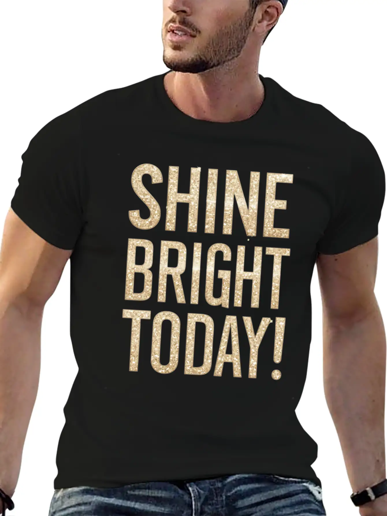 Shine Bright Today Motivational Quote Lightweight Cotton T-Shirt – Daily Comfort Graphic Shirt