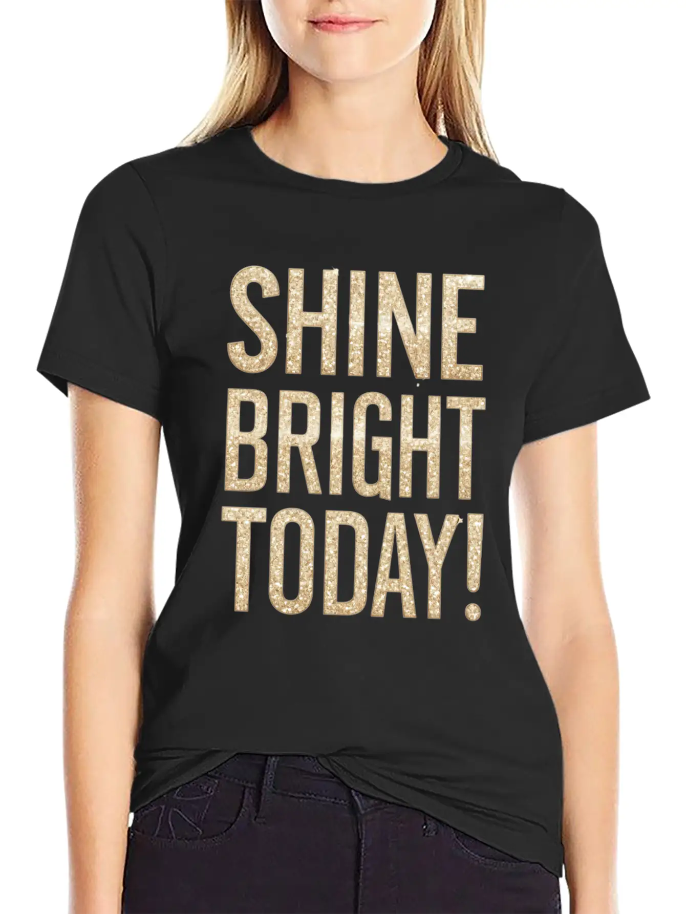 Shine Bright Today Motivational Quote Lightweight Cotton T-Shirt – Daily Comfort Graphic Shirt