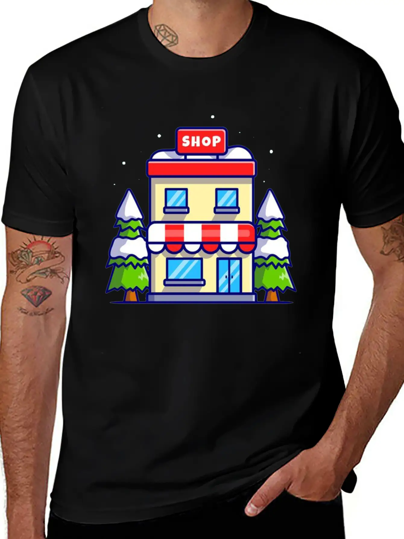 Shop Building In Winter Essential Cotton Tee For Daily Outfits – Unisex Style
